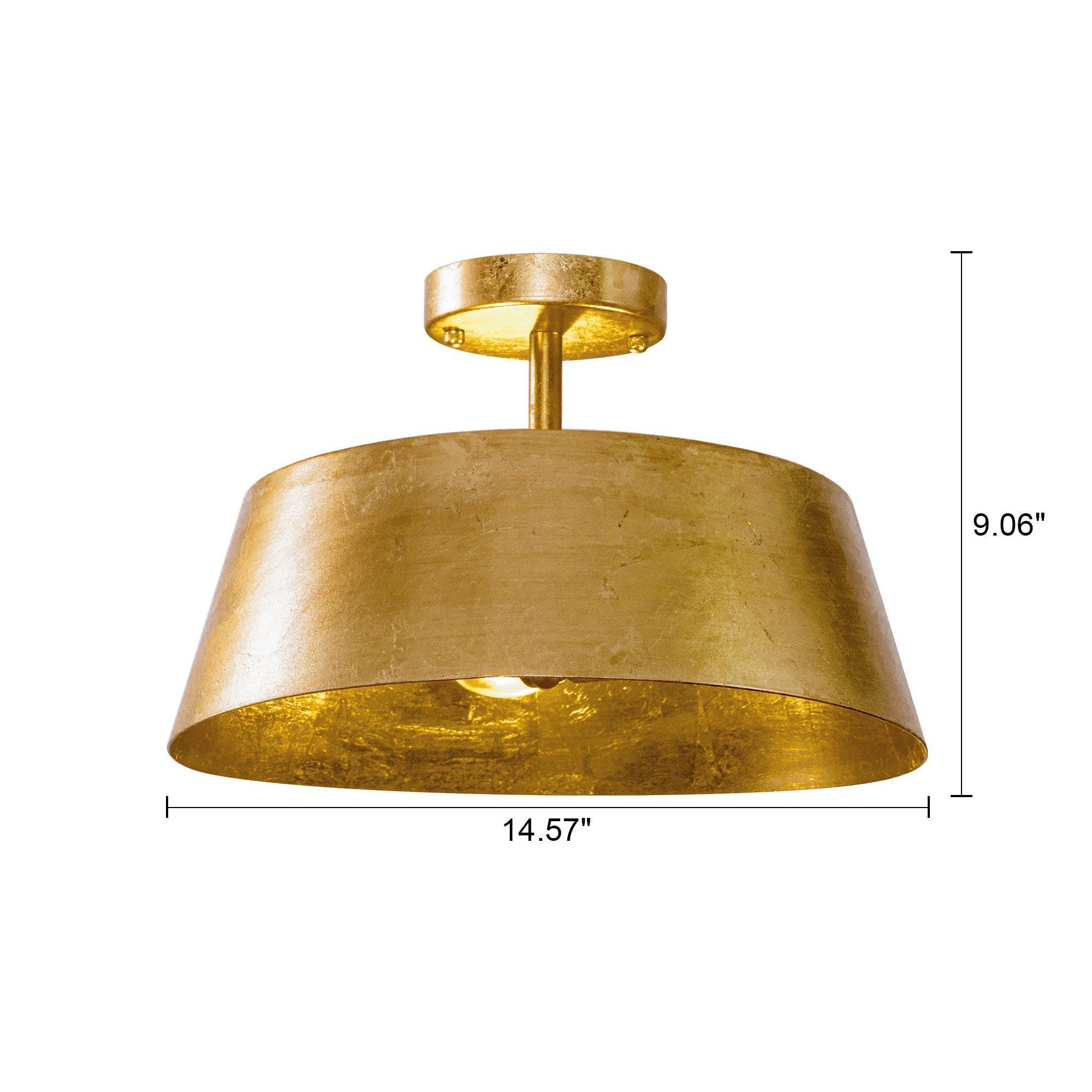 Parrot Uncle 3-Light Golden Semi Flush Mount Lighting (BBW9746-3) - Image 11