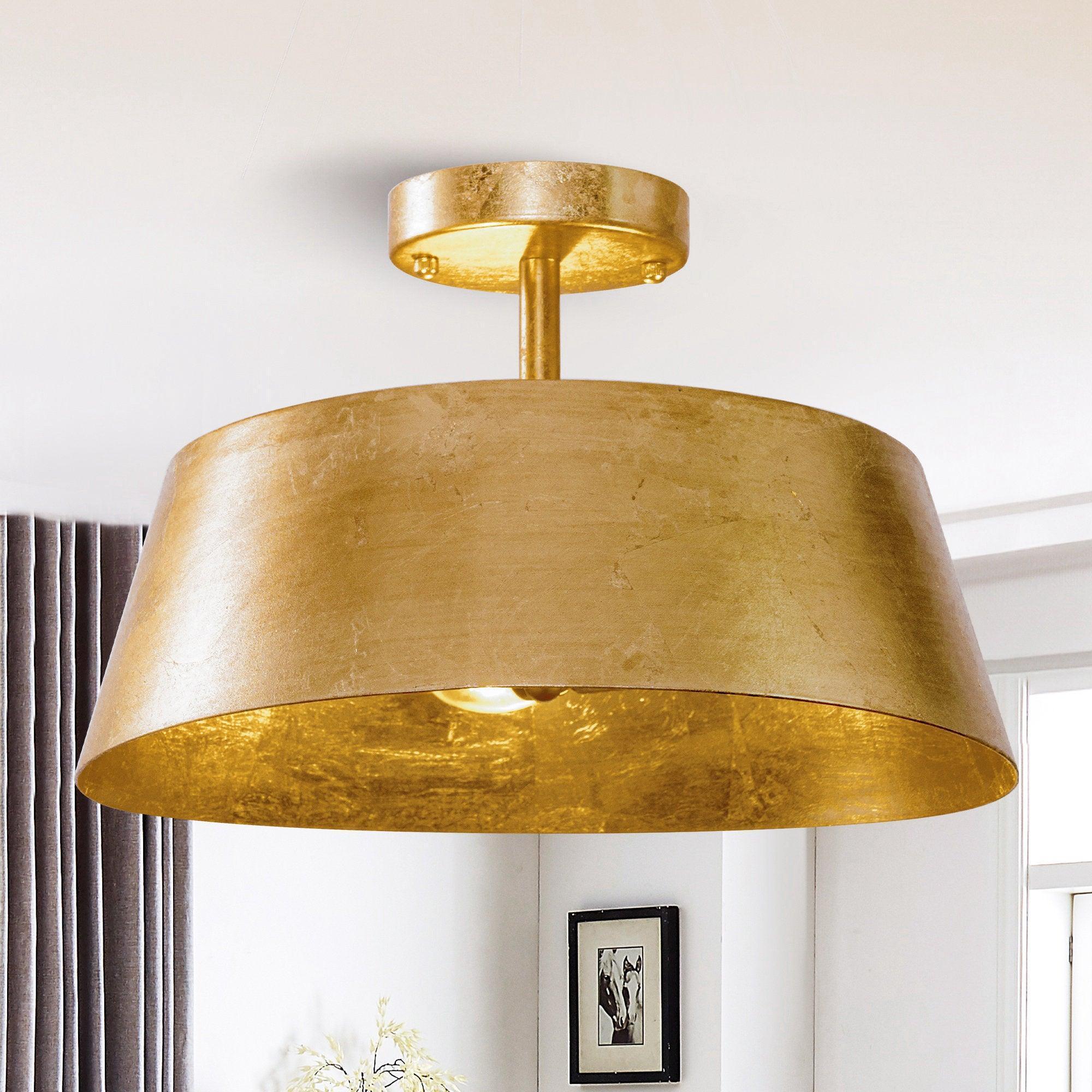 Parrot Uncle 3-Light Golden Semi Flush Mount Lighting (BBW9746-3) - Image 5
