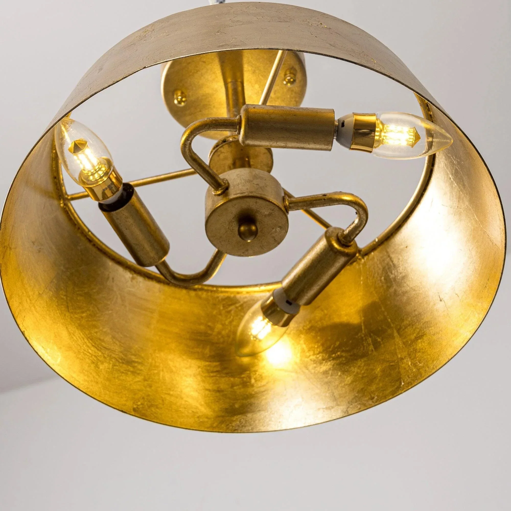 Parrot Uncle 3-Light Golden Semi Flush Mount Lighting (BBW9746-3) - Image 7