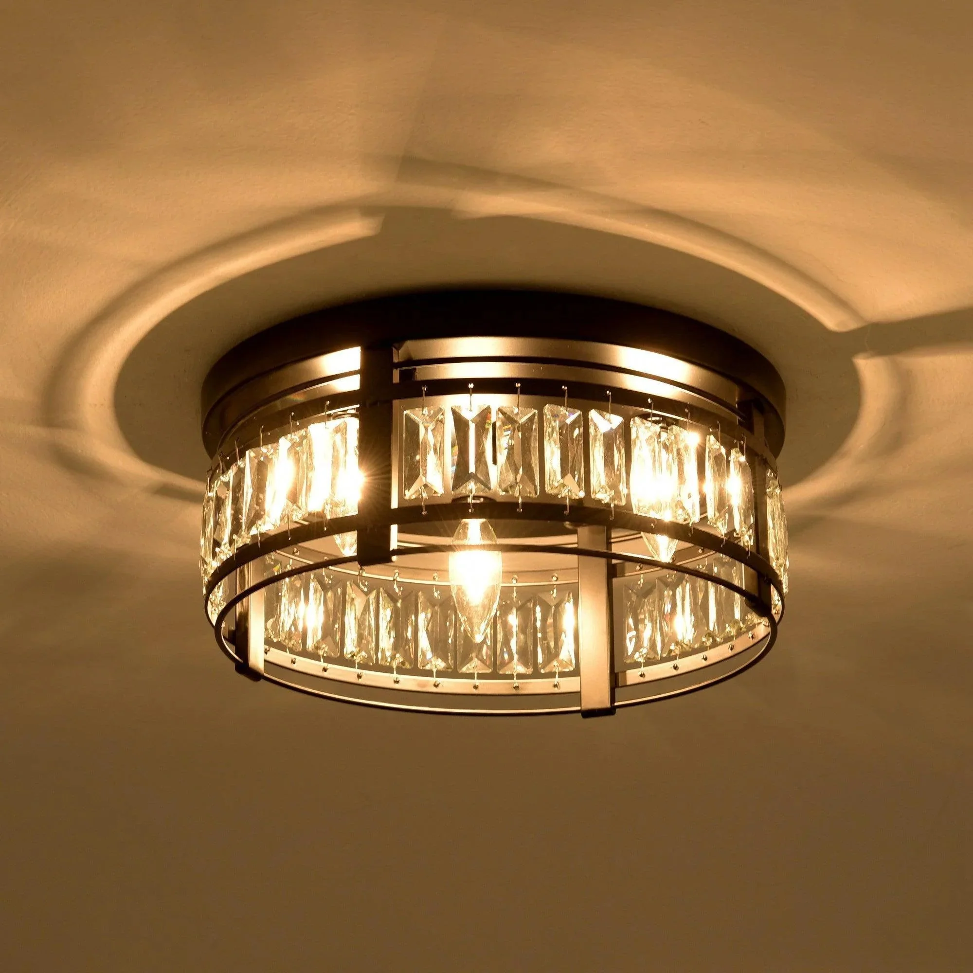 Parrot Uncle 3-Light Modern Crystal Flush Mount Ceiling Light (C2270110V) - Image 4