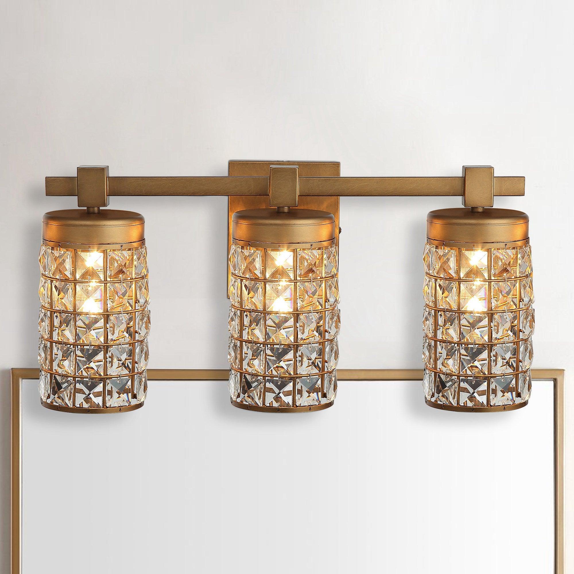 Parrot Uncle 3-Light Modern Golden Linear Vanity Lights Wall Light (HLW-27124-3GD) - Image 3