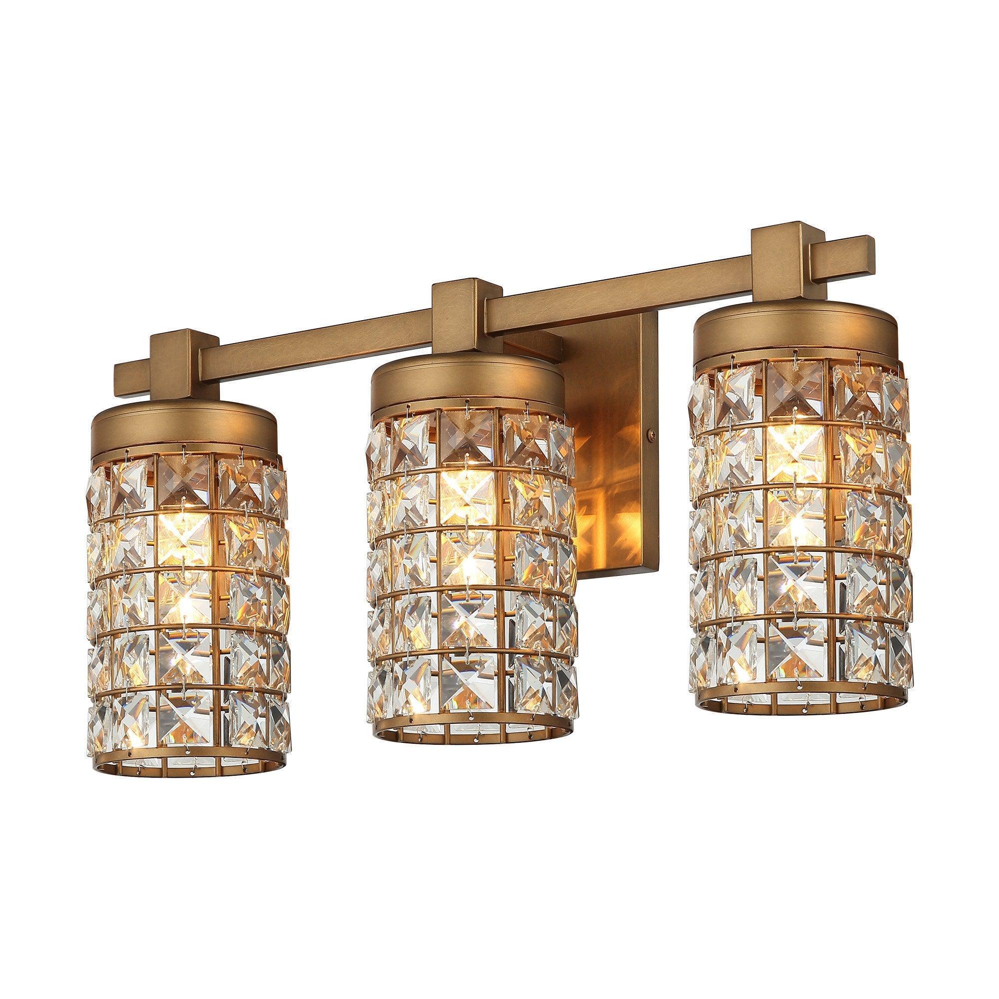 Parrot Uncle 3-Light Modern Golden Linear Vanity Lights Wall Light (HLW-27124-3GD) - Image 5