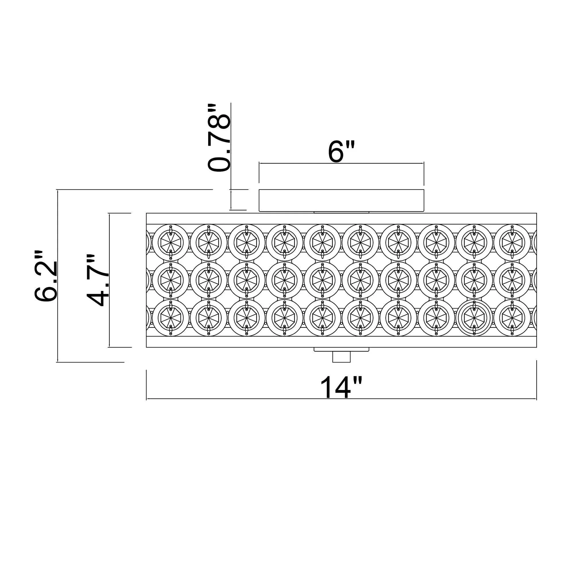 Parrot Uncle 3-Light Modern LED Flush Mount Light with Crystal (HLC-27232-3) - Image 11