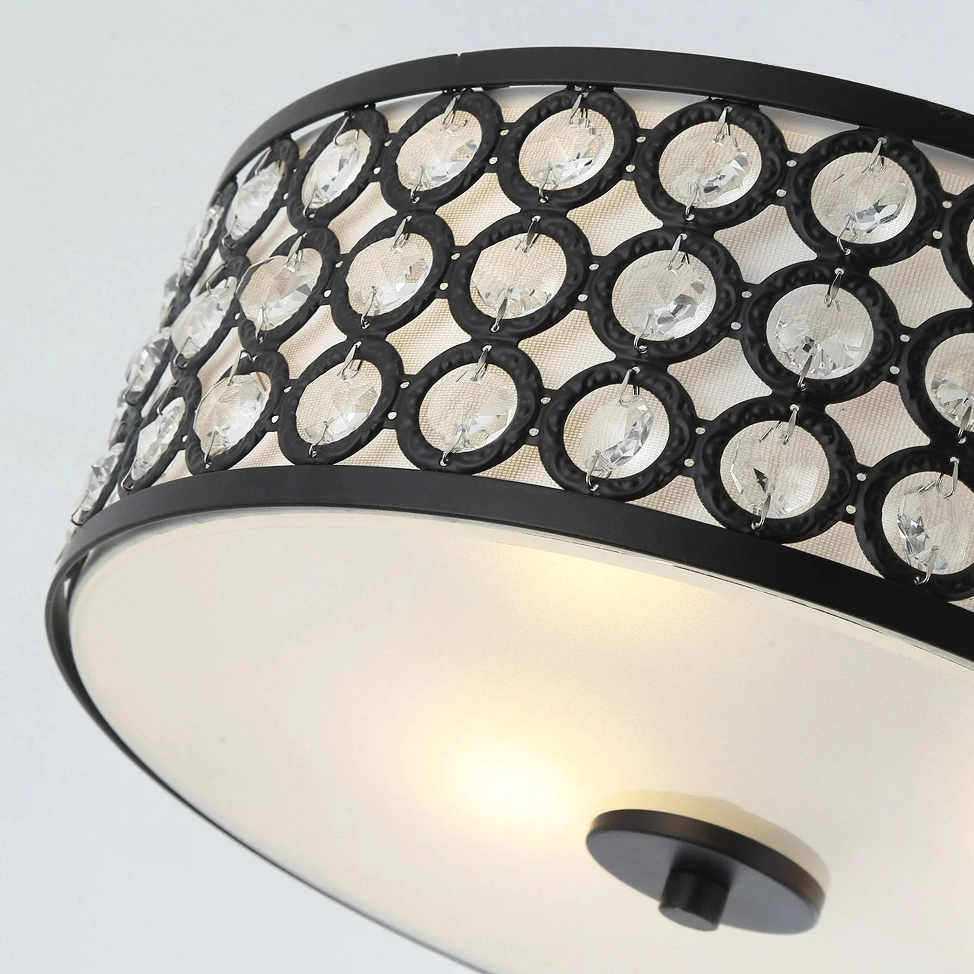 Parrot Uncle 3-Light Modern LED Flush Mount Light with Crystal (HLC-27232-3) - Image 3