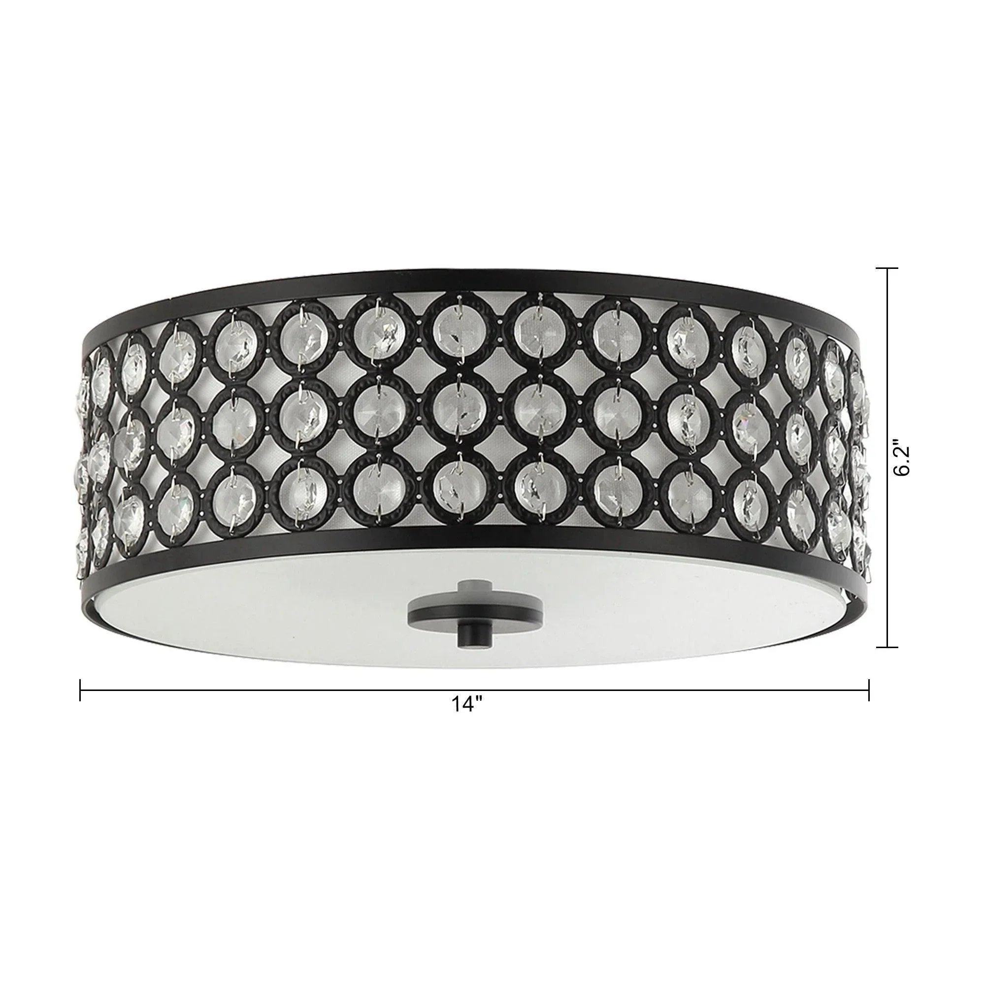 Parrot Uncle 3-Light Modern LED Flush Mount Light with Crystal (HLC-27232-3) - Image 8
