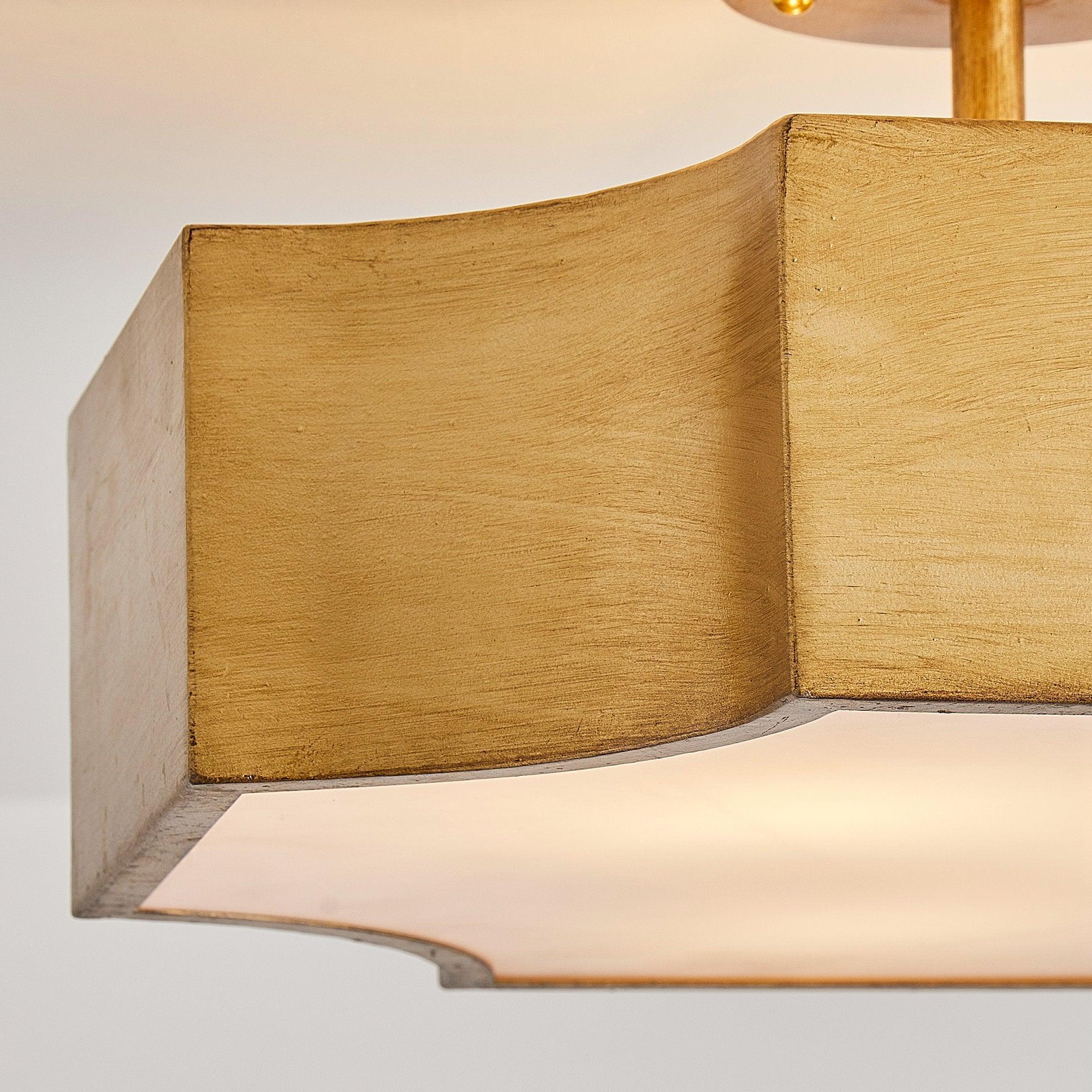 Parrot Uncle 3-Light Vintage Golden LED Semi Flush Mount Light for Entrance, Closet, Kitchen (BBW9279-3110V) - Image 10