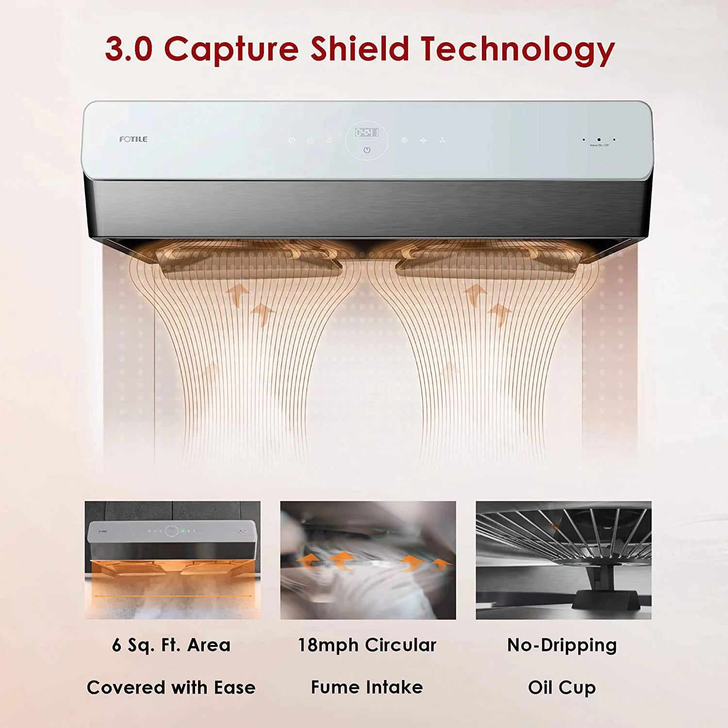 Fotile Pixie Air 850 CFM Under Cabinet Range Hood in Stainless Steel - Image 13