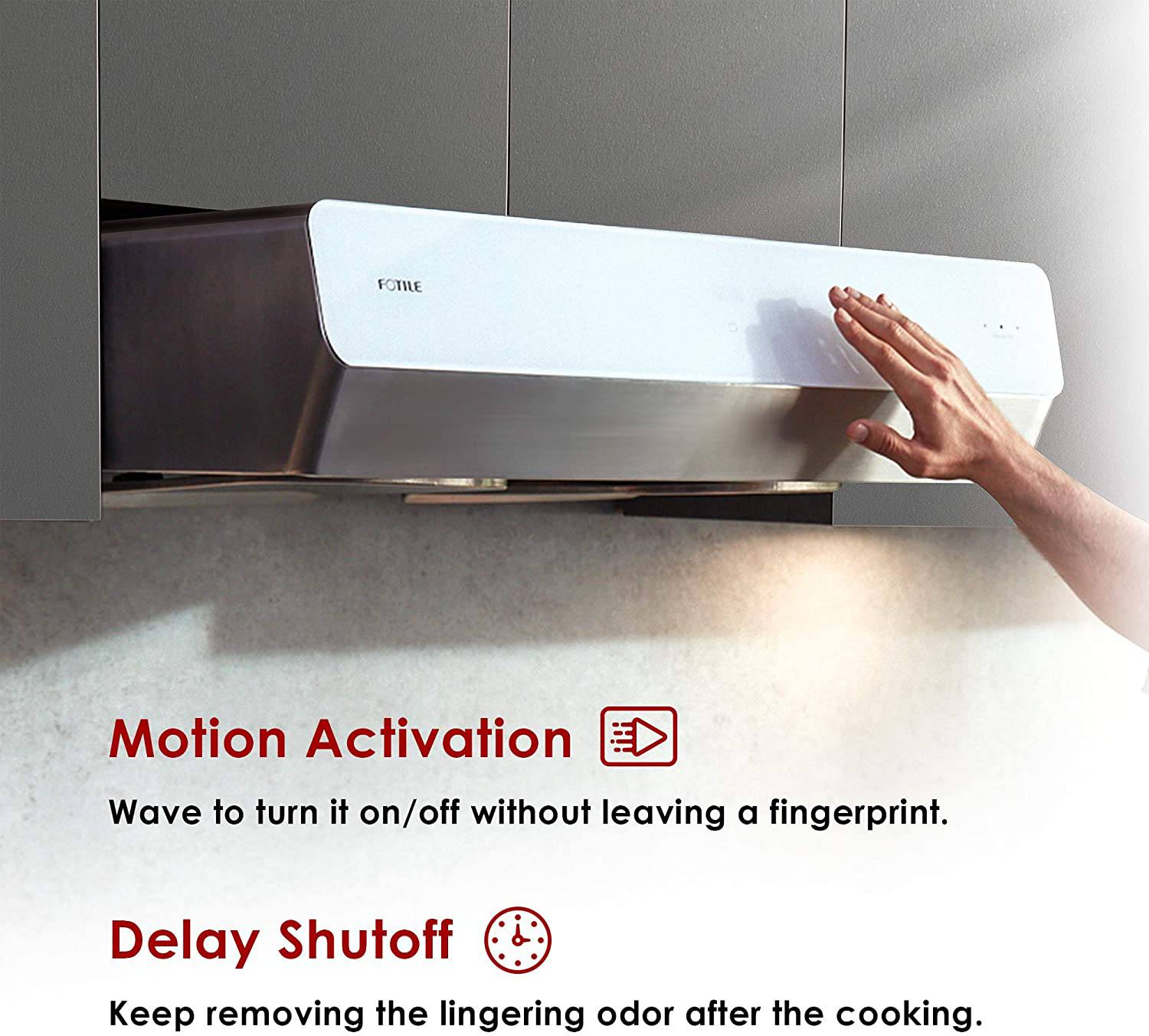 Fotile Pixie Air 850 CFM Under Cabinet Range Hood in Stainless Steel - Image 14