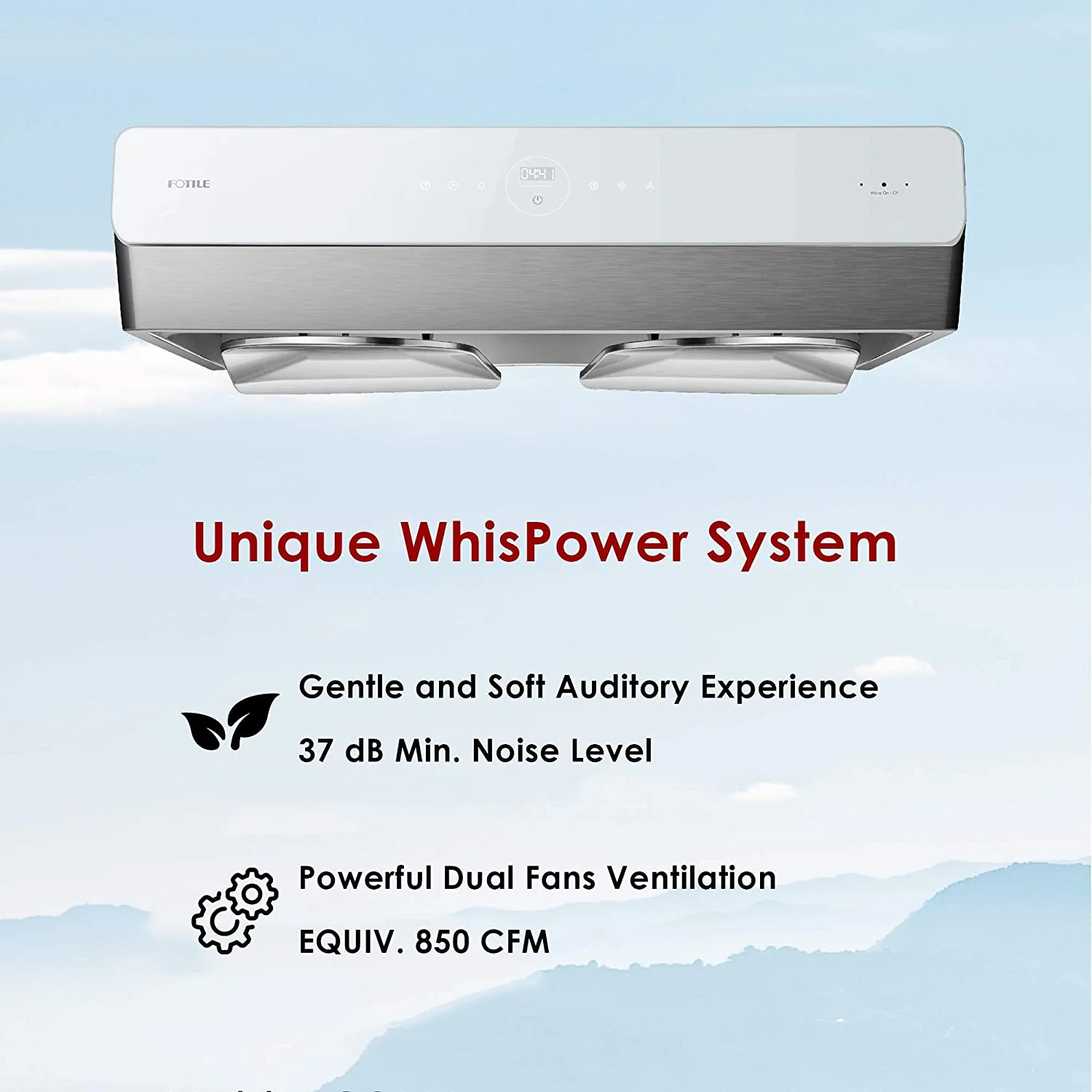 Fotile Pixie Air 850 CFM Under Cabinet Range Hood in Stainless Steel - Image 15