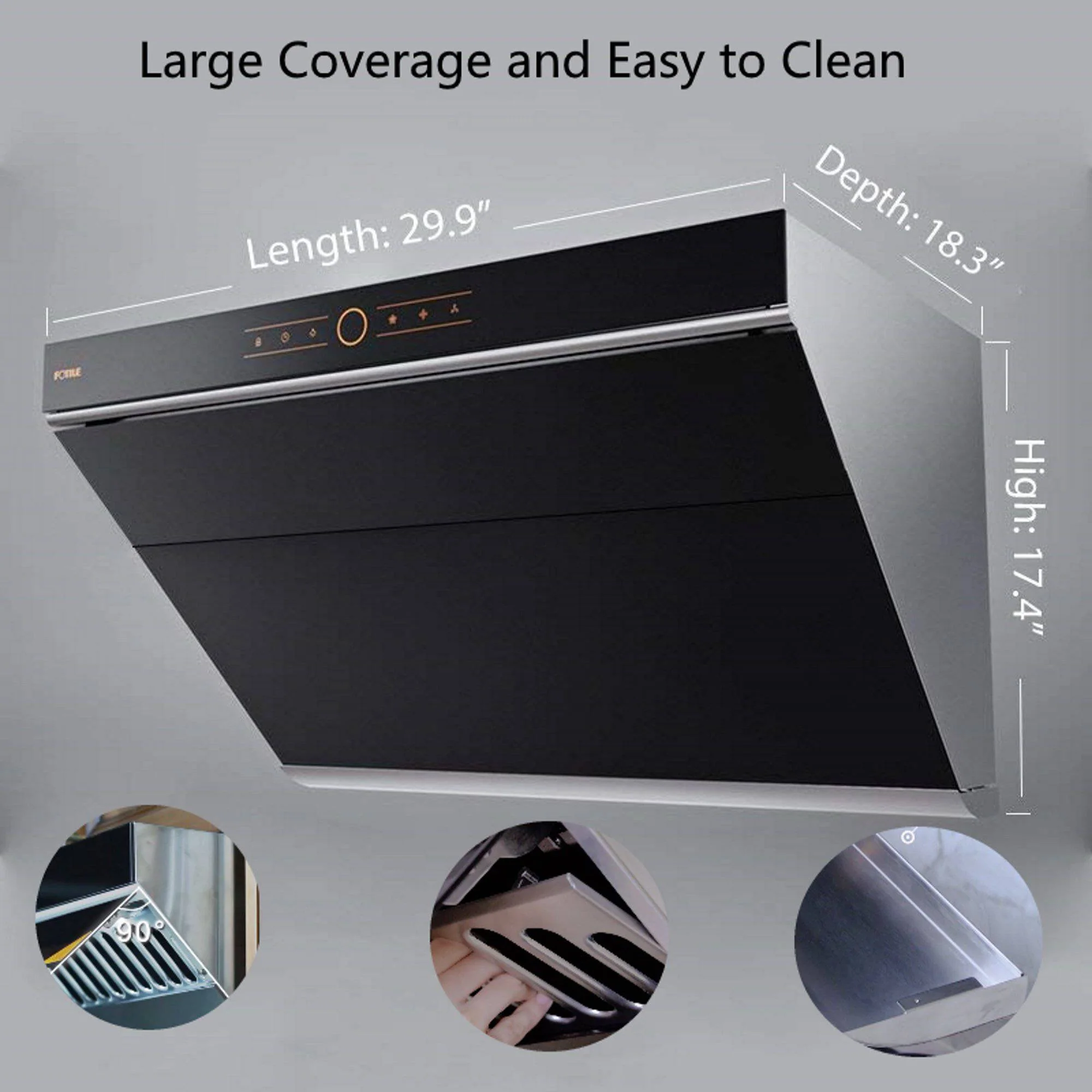 Fotile Slant Vent 850 CFM Under-Cabinet / Wall Mount Classic Range Hood (JQG7501 / JQG9001) - Image 13