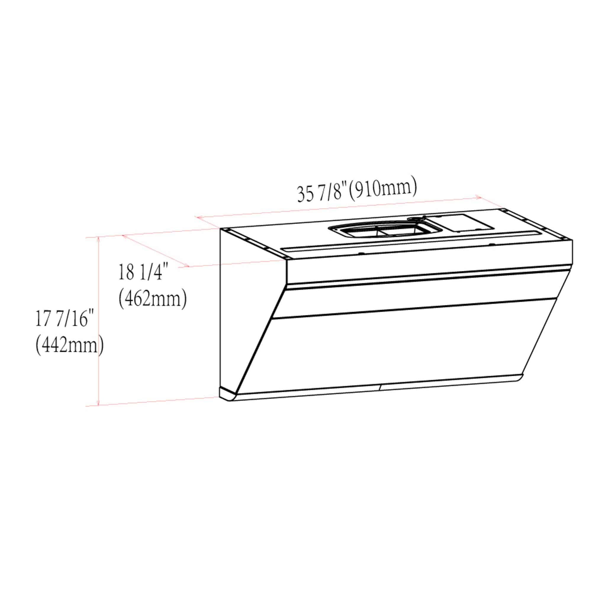 Fotile Slant Vent 850 CFM Under-Cabinet / Wall Mount Classic Range Hood (JQG7501 / JQG9001) - Image 8
