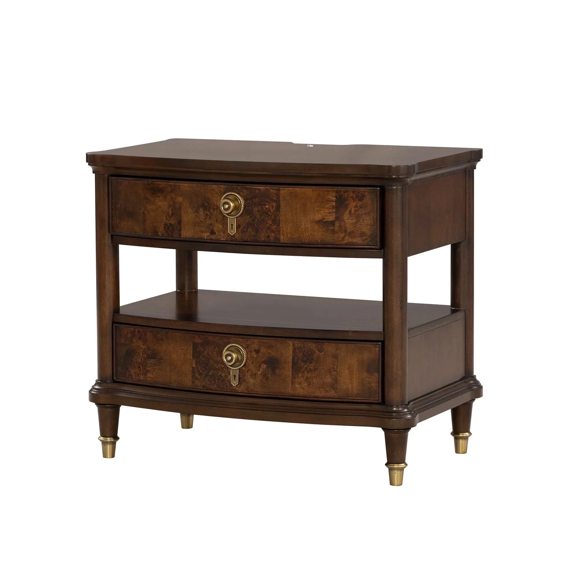 Parrot Uncle 30.5-Inch Westerham French Nightstand Power Outlet with LED Light in Dark Brown (FM74001CH-N-PU) - Image 2