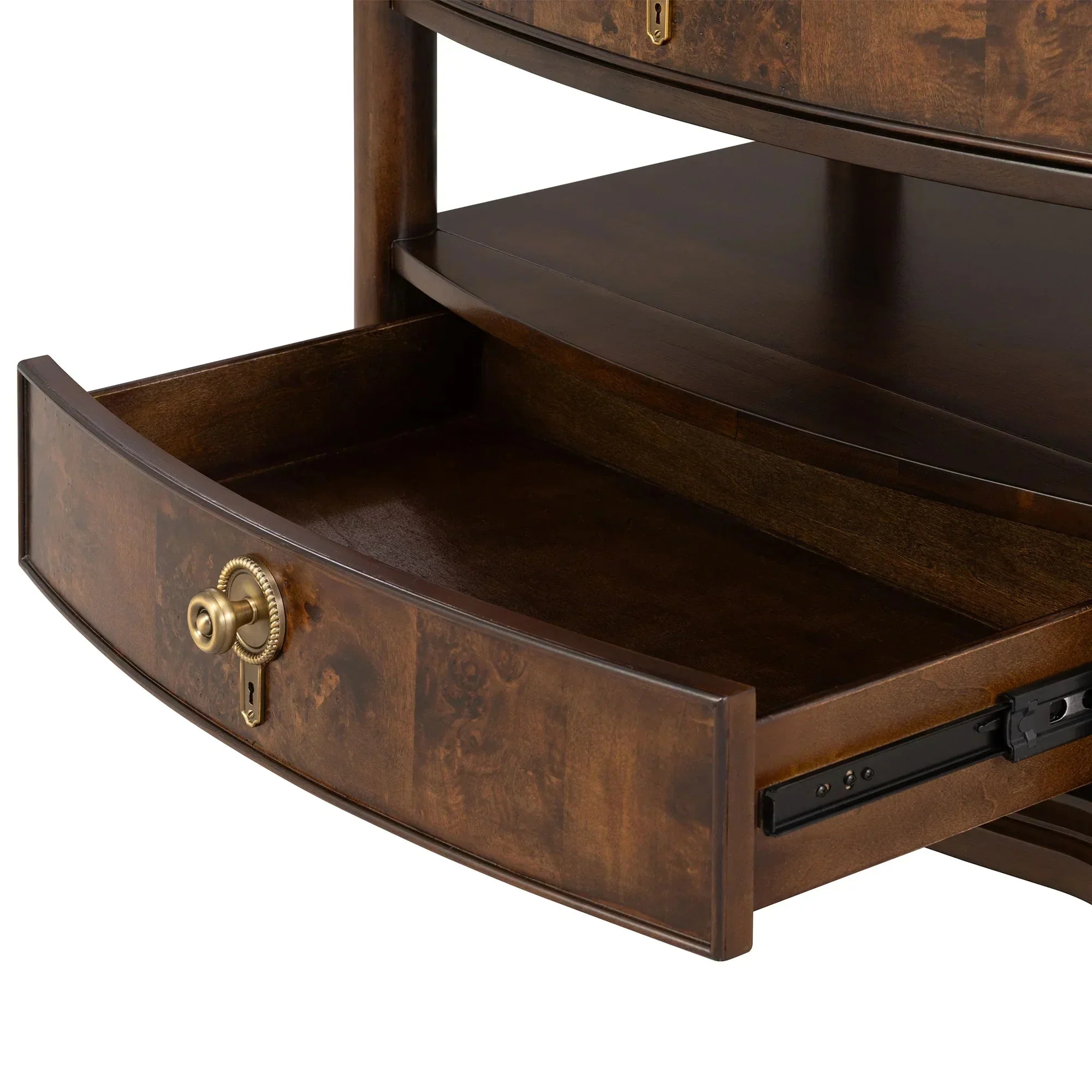 Parrot Uncle 30.5-Inch Westerham French Nightstand Power Outlet with LED Light in Dark Brown (FM74001CH-N-PU) - Image 6