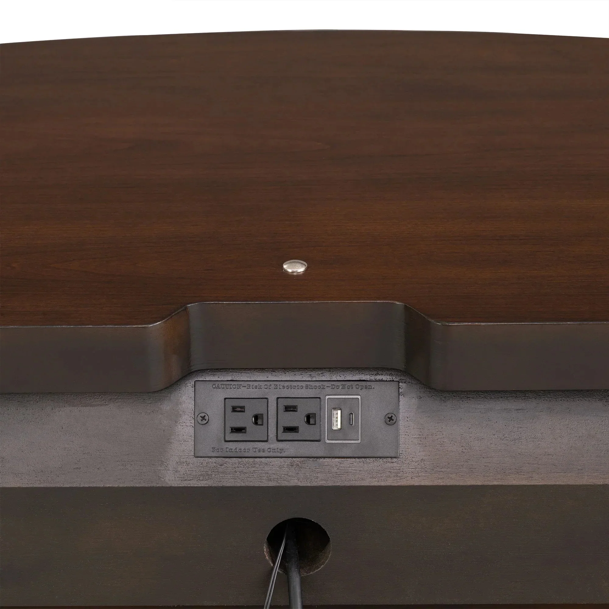 Parrot Uncle 30.5-Inch Westerham French Nightstand Power Outlet with LED Light in Dark Brown (FM74001CH-N-PU) - Image 7