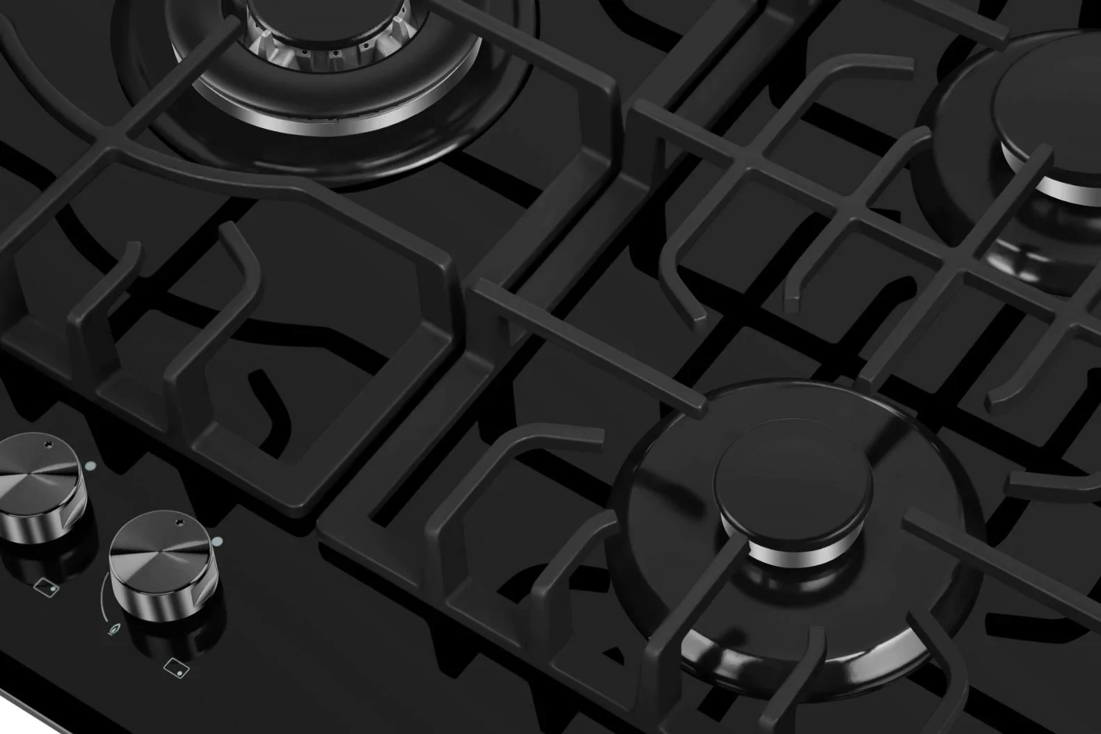 Empava 30-Inch Built-In Natural Gas Cooktops in Black (EMPV-30GC26) - Image 8