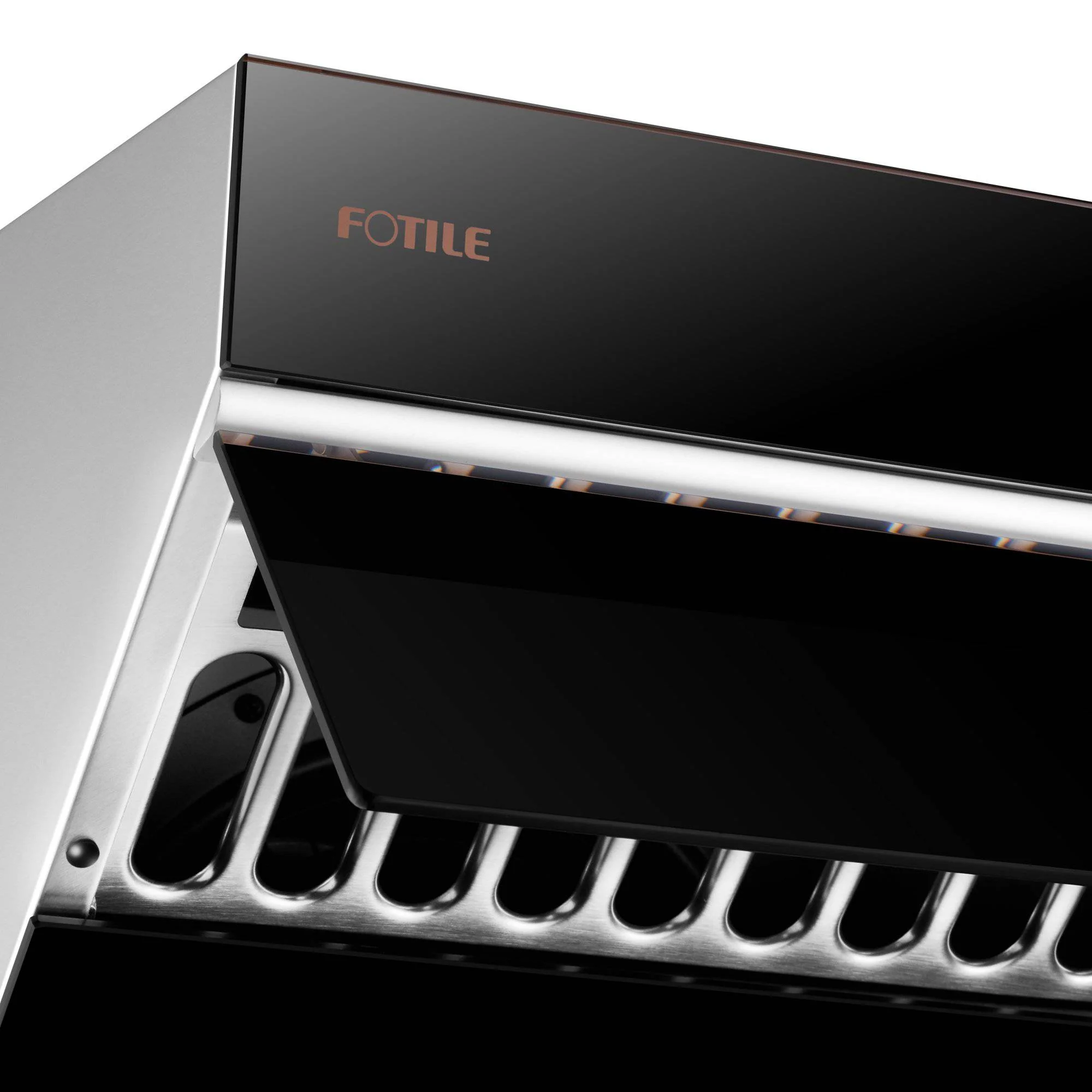 Fotile Slant Vent Series 30" 850 CFM Under Cabinet or Wall Mount Range Hood with 2 LED lights, and Push Buttons in Onyx Black Tempered Glass (JQG7522) - Image 9