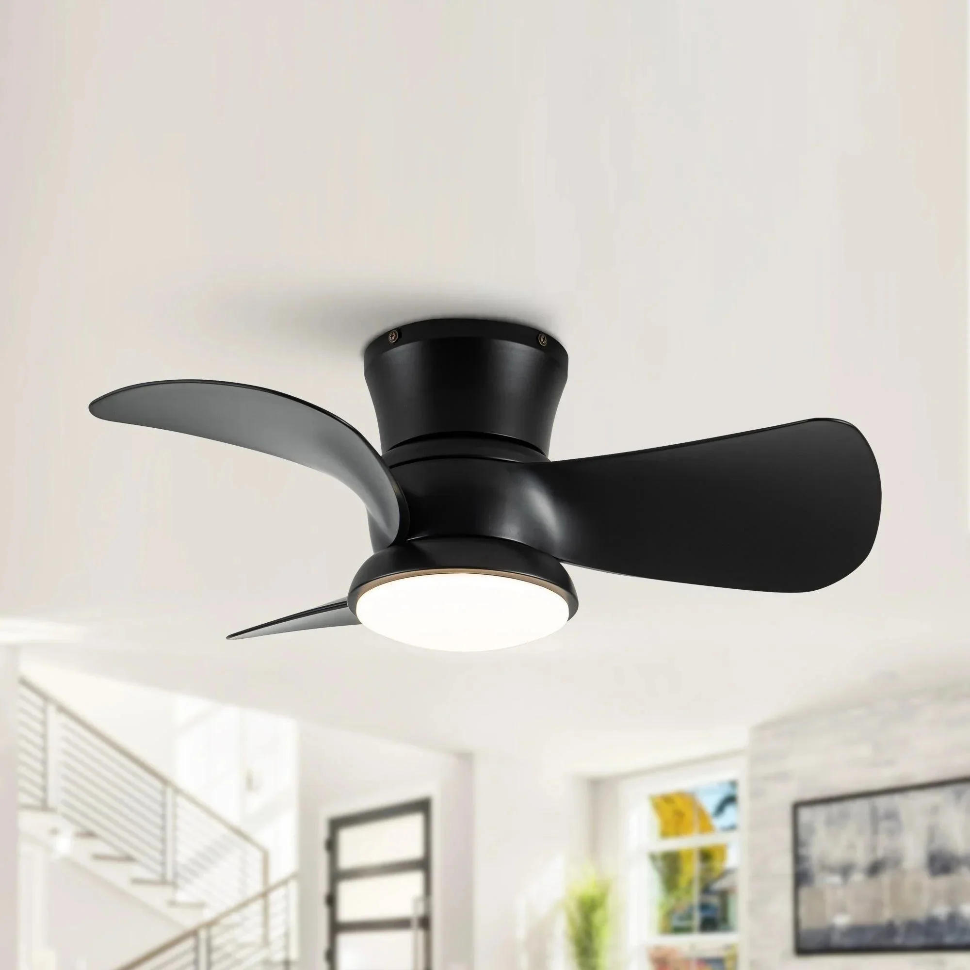 Parrot Uncle 31-Inch Mazon Modern DC Motor Flush Mount Reversible Ceiling Fan with LED Lighting and Remote Control - Image 11