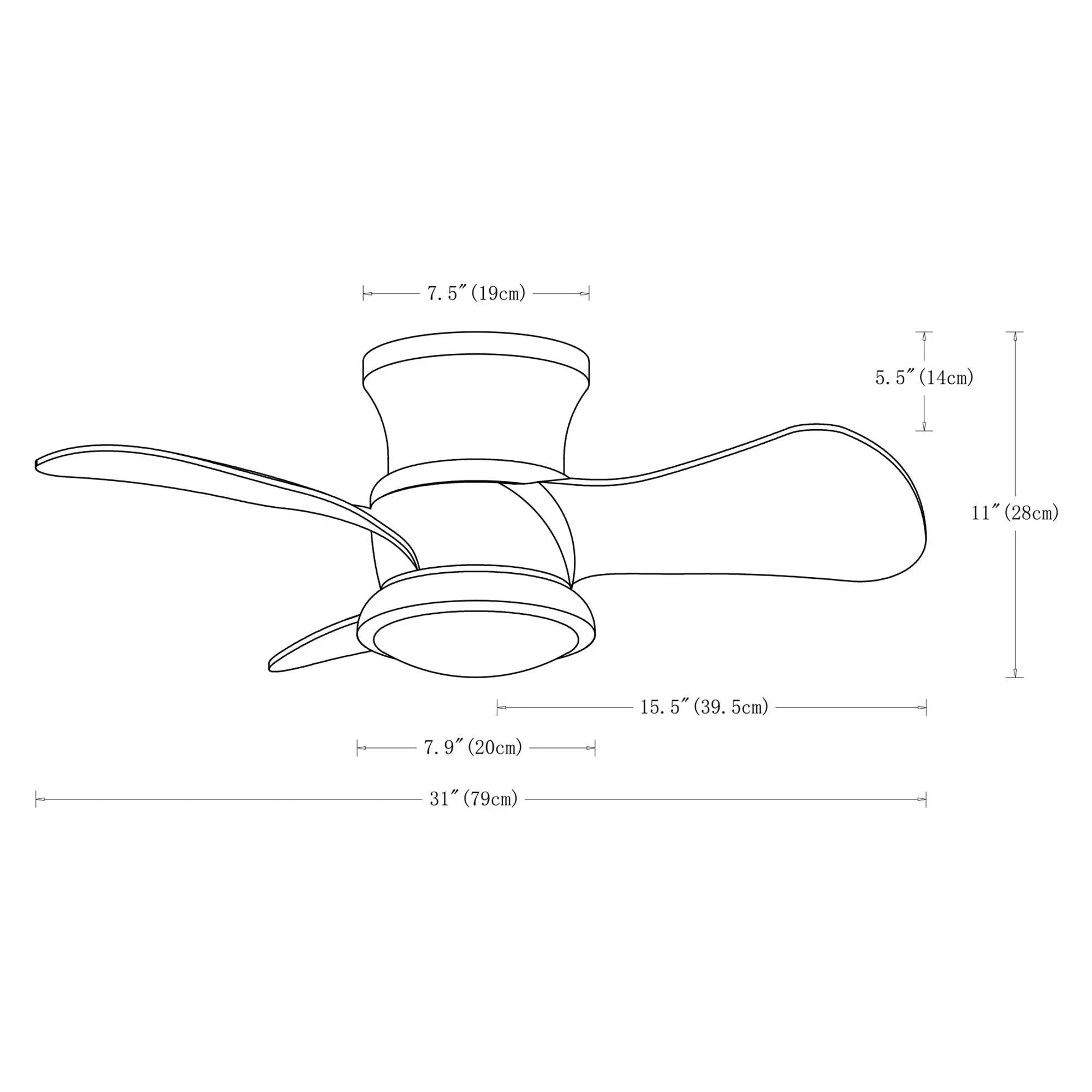 Parrot Uncle 31-Inch Mazon Modern DC Motor Flush Mount Reversible Ceiling Fan with LED Lighting and Remote Control - Image 22