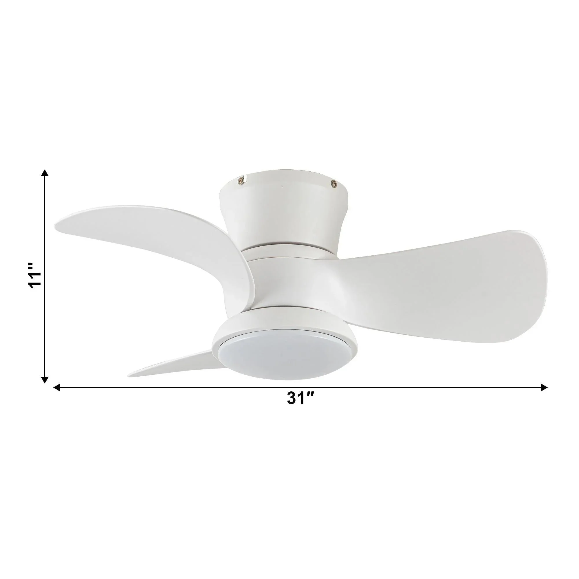 Parrot Uncle 31-Inch Mazon Modern DC Motor Flush Mount Reversible Ceiling Fan with LED Lighting and Remote Control - Image 9