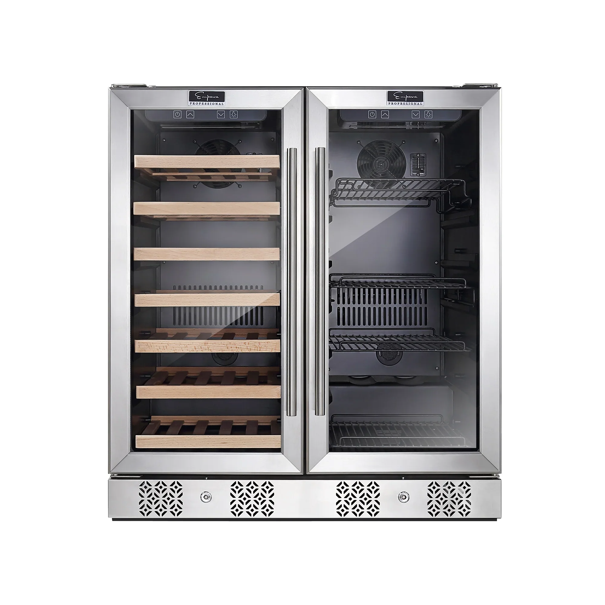 Empava Dual Zone 33 Bottles Wine Cooler in Stainless Steel with Glass Door (EMPV-BR04D) - Image 4