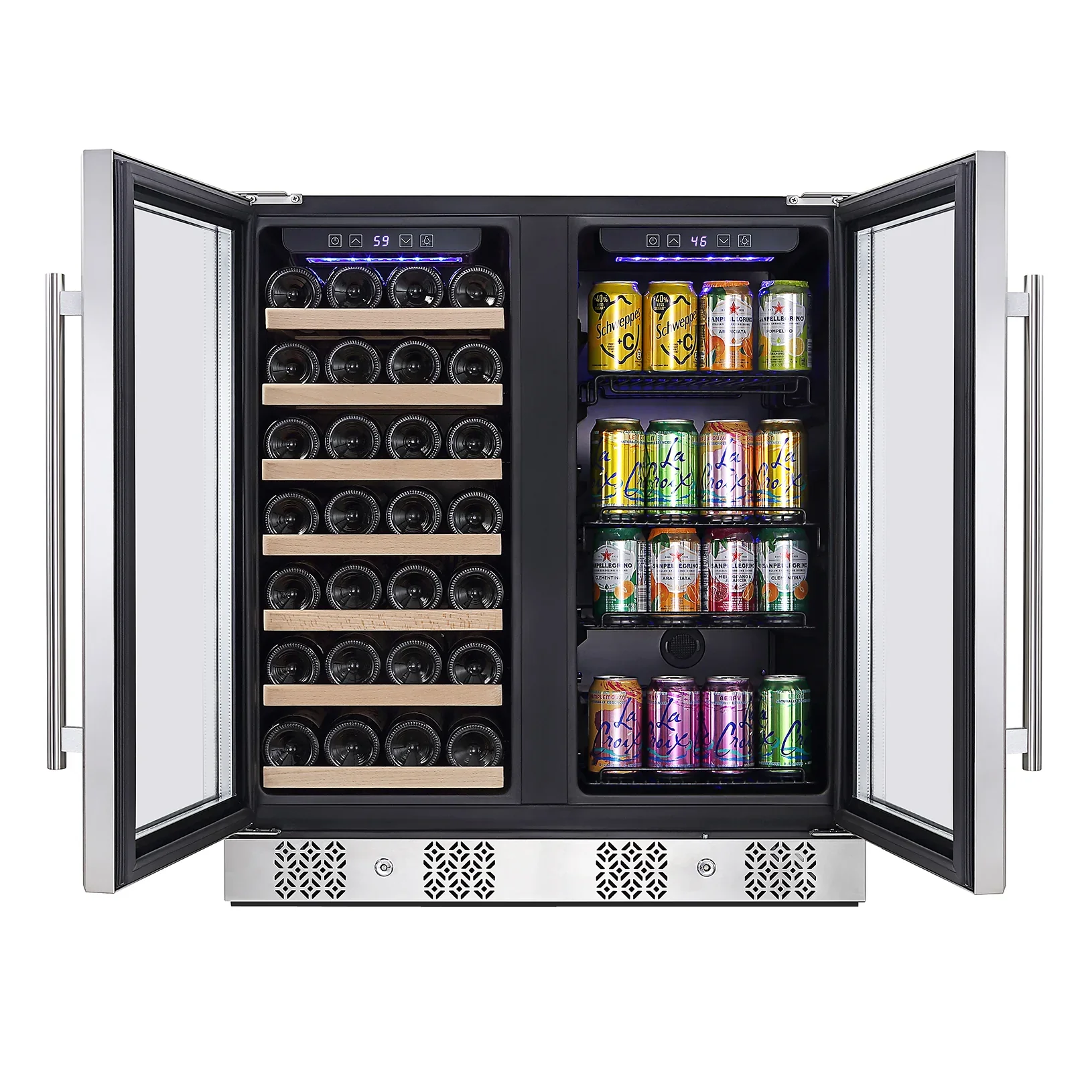 Empava Dual Zone 33 Bottles Wine Cooler in Stainless Steel with Glass Door (EMPV-BR04D) - Image 5