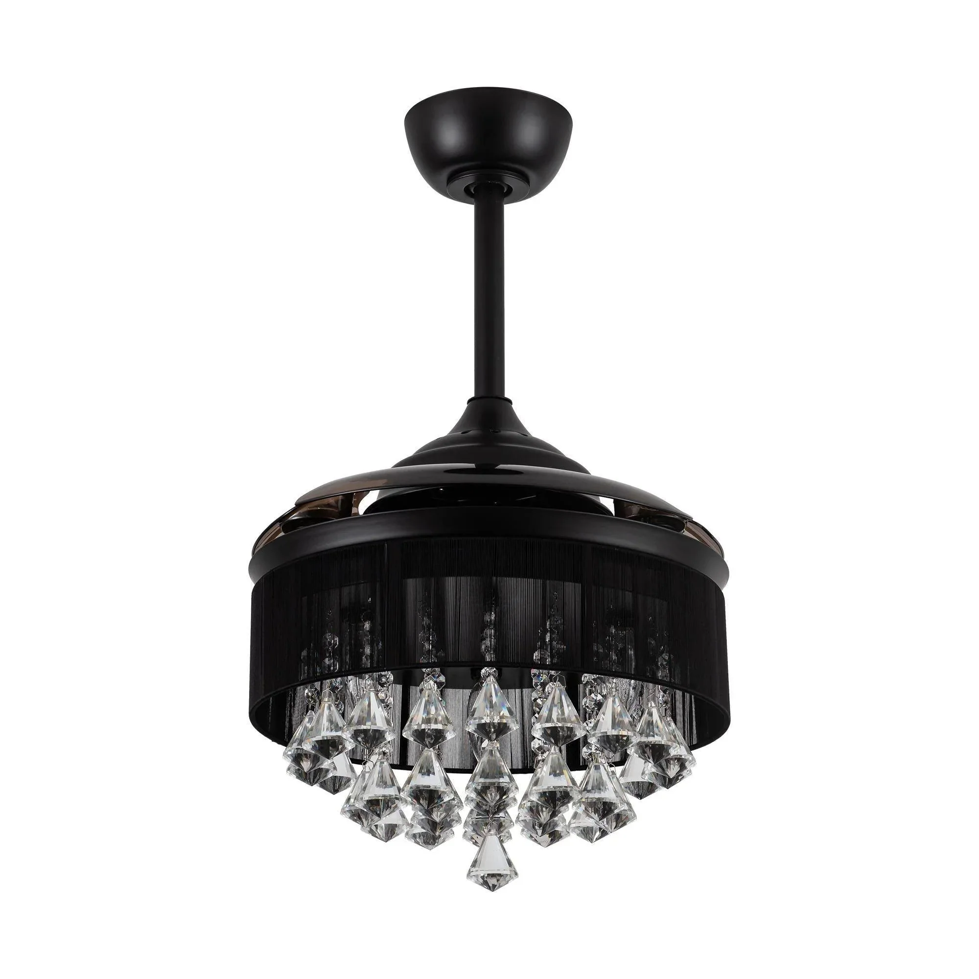 Parrot Uncle 36-Inch Bangaiore Modern Downrod Mount Crystal Ceiling Fan with Lighting and Remote Control - Image 19