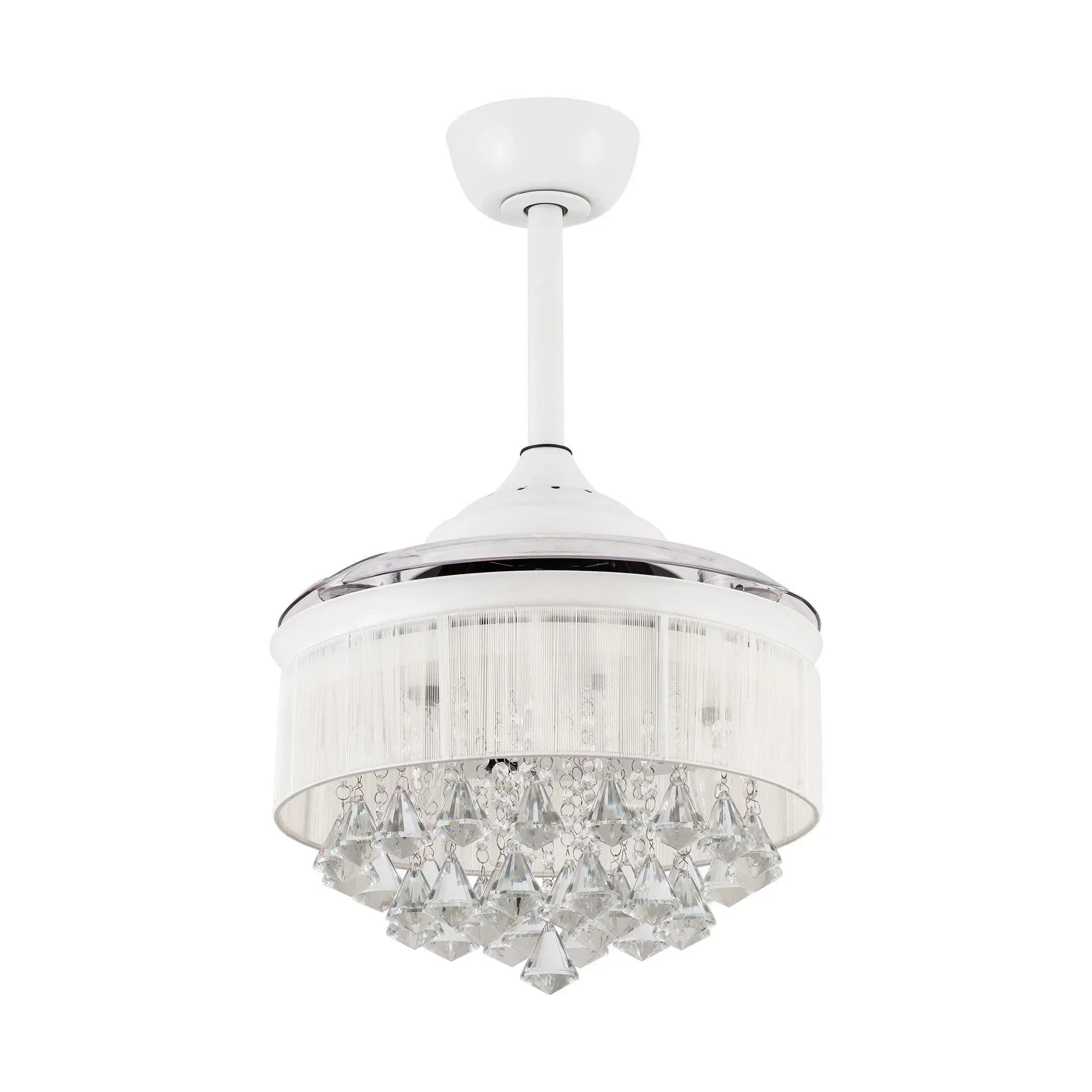 Parrot Uncle 36-Inch Bangaiore Modern Downrod Mount Crystal Ceiling Fan with Lighting and Remote Control - Image 31