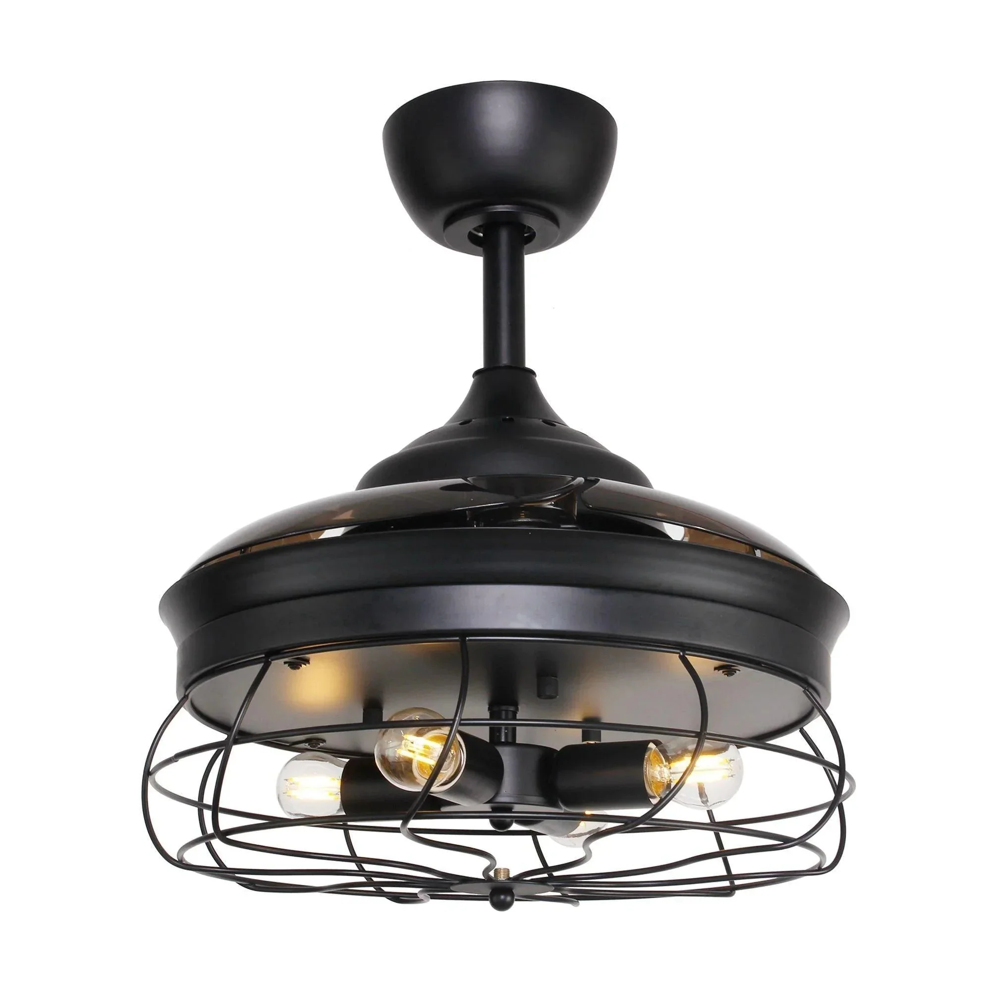 Parrot Uncle 36-Inch Benally Industrial Downrod Mount Ceiling Fan with Lighting and Remote Control (F3501QQ110V) - Image 4