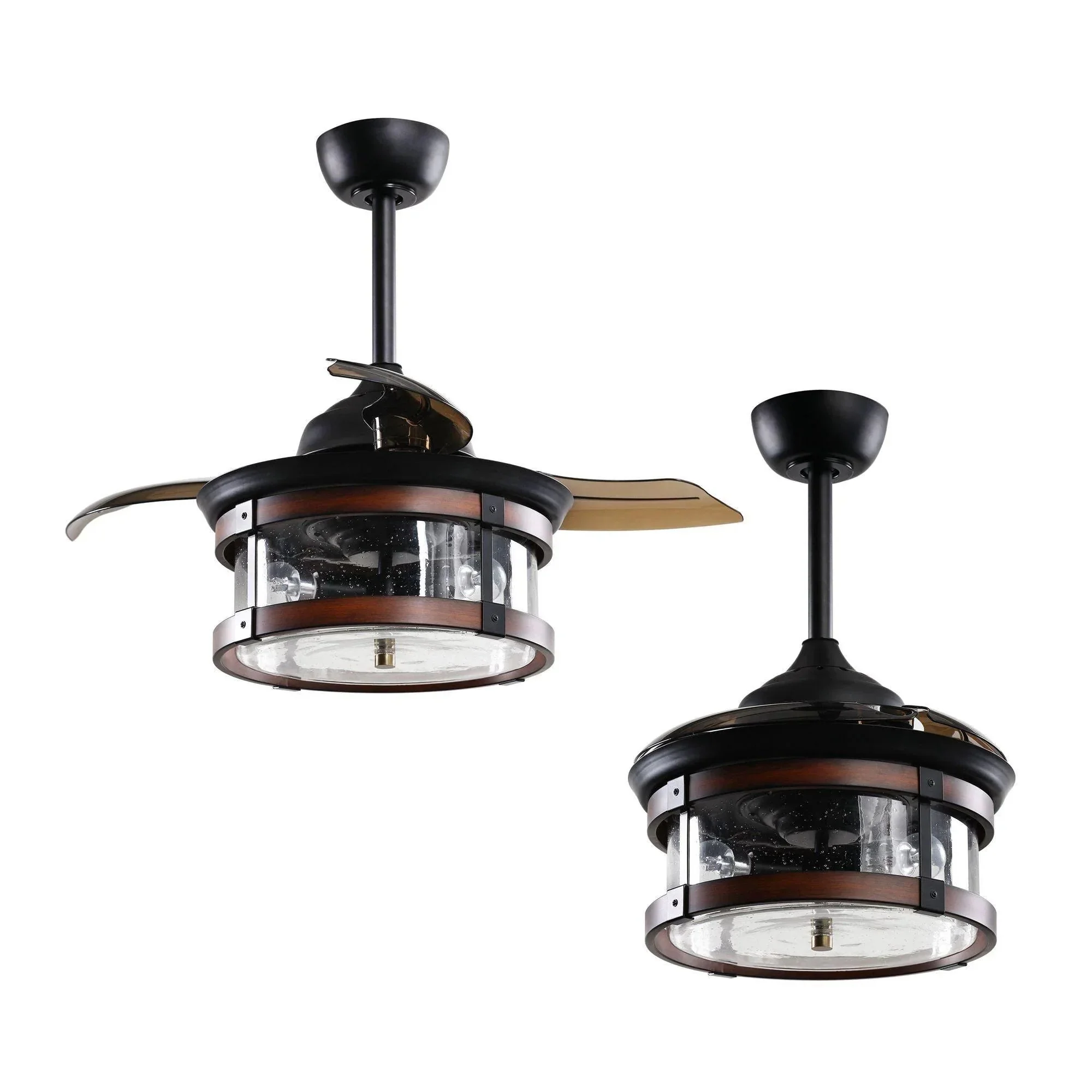 Parrot Uncle 36-Inch Caselli Industrial Downrod Mount Ceiling Fan with Lighting and Remote Control (F3506Q110V) - Image 5