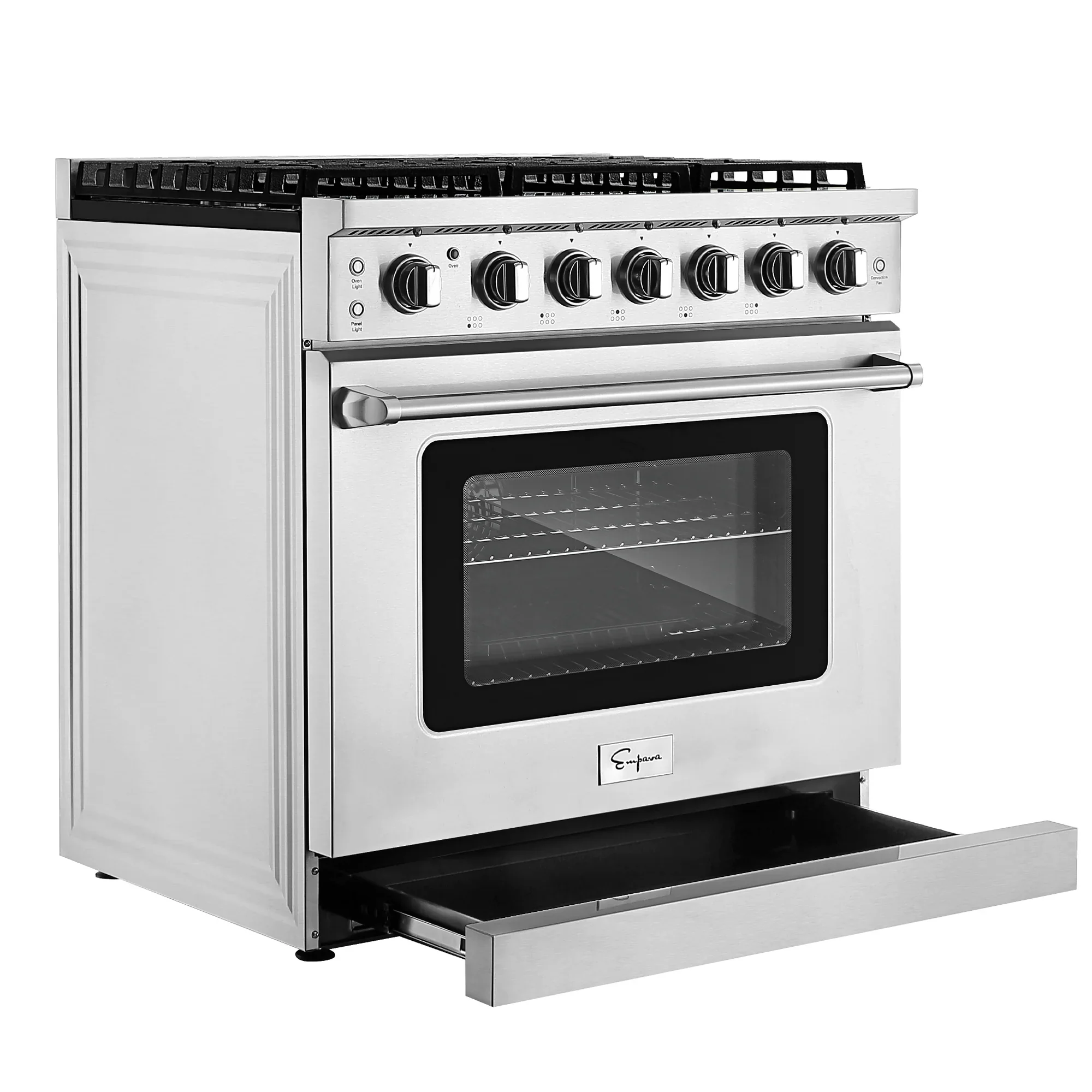 Empava 36-Inch Pro-Style Slide-In Single Oven Gas Range in Stainless Steel (EMPV-36GR11) - Image 5