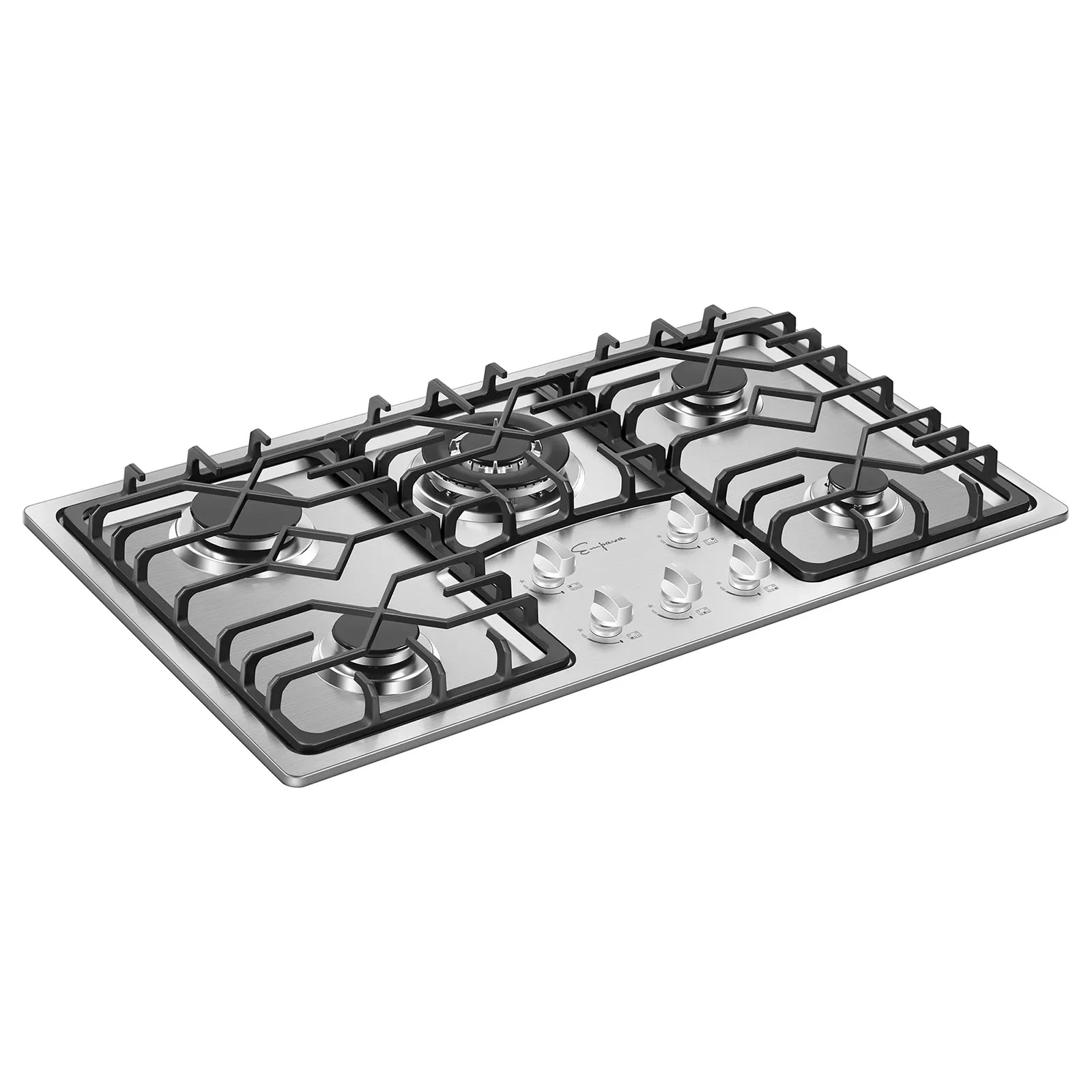 Empava 36-Inch Built-In Natural Gas Cooktops in Stainless Steel (EMPV-36GC5B90S) - Image 3