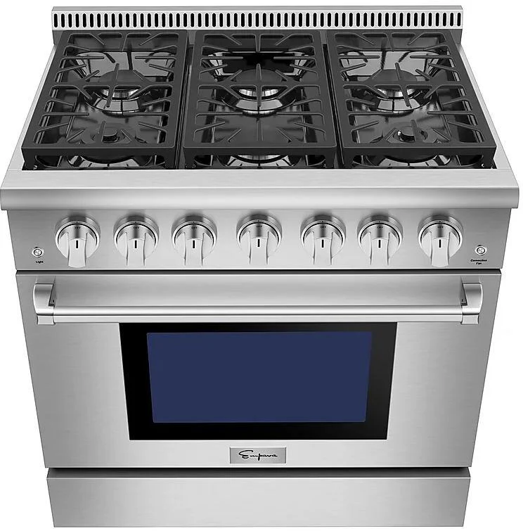 Empava 36-Inch Slide-In Single Oven Gas Range in Stainless Steel  (EMPV-36GR04) - Image 3