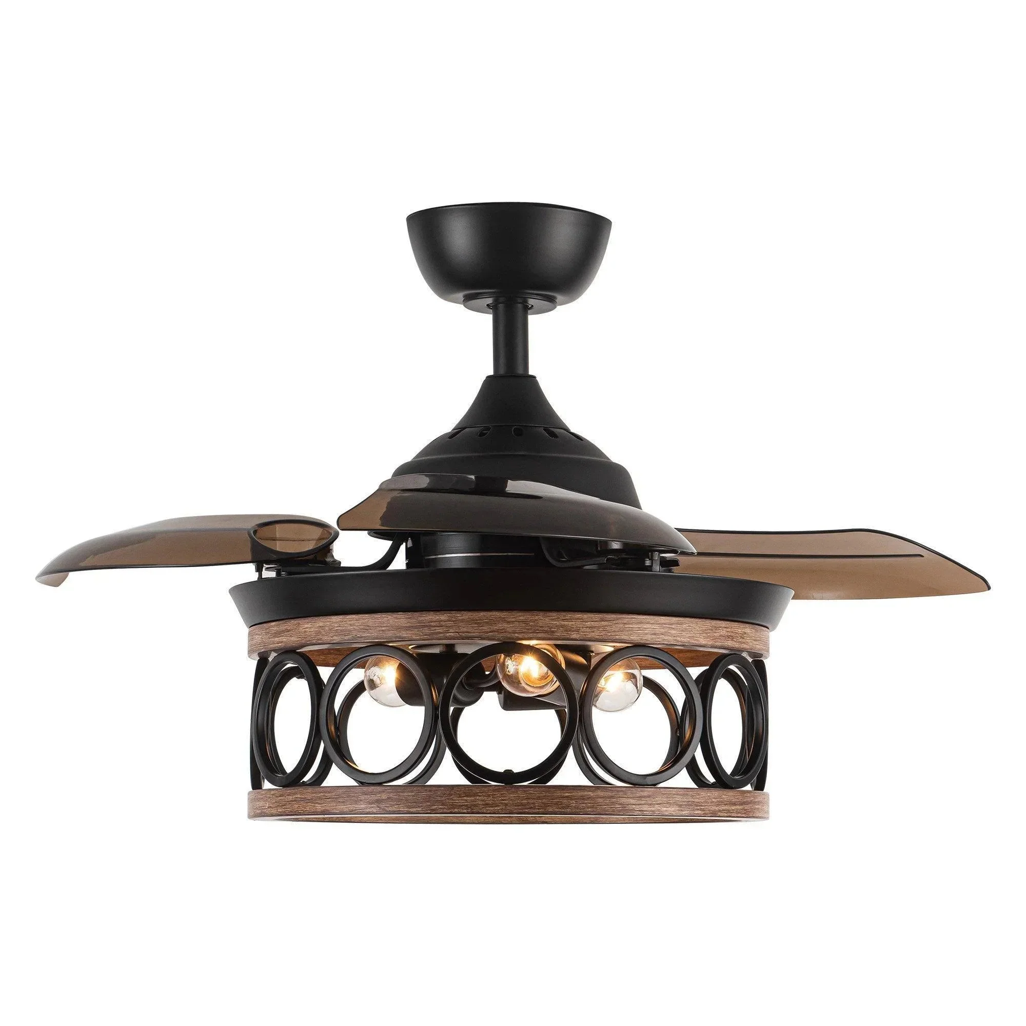 Parrot Uncle 36-Inch Mirelle Farmhouse Downrod Mount Ceiling Fan with Lighting and Remote Control (F3511Q110V) - Image 10