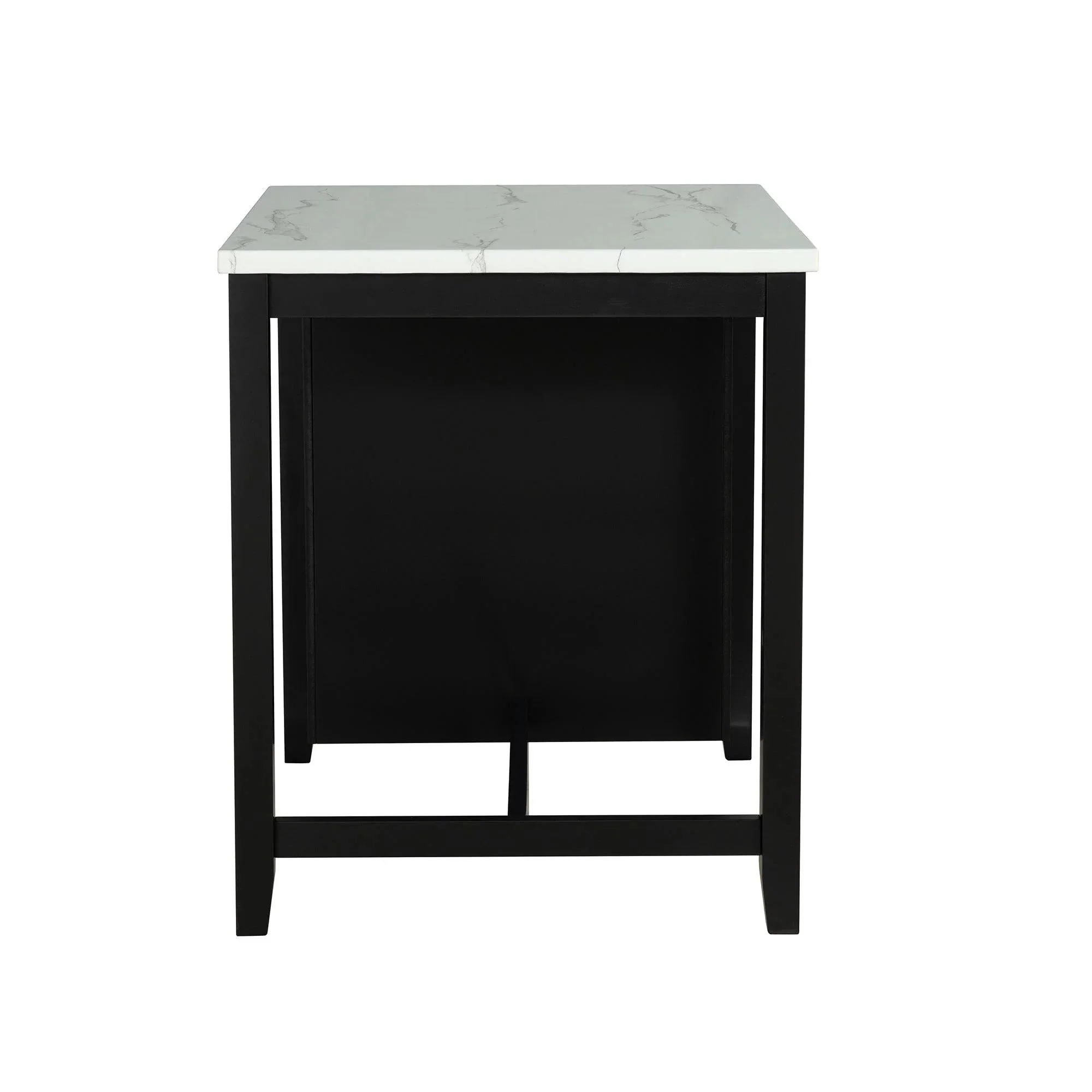 Parrot Uncle 36-Inch Modern Dining Table Set with 2 Stool, High Gloss Table Top, USB-A & USB-C Charging Ports (SL3401BK-PT-3PK-PU) - Image 11