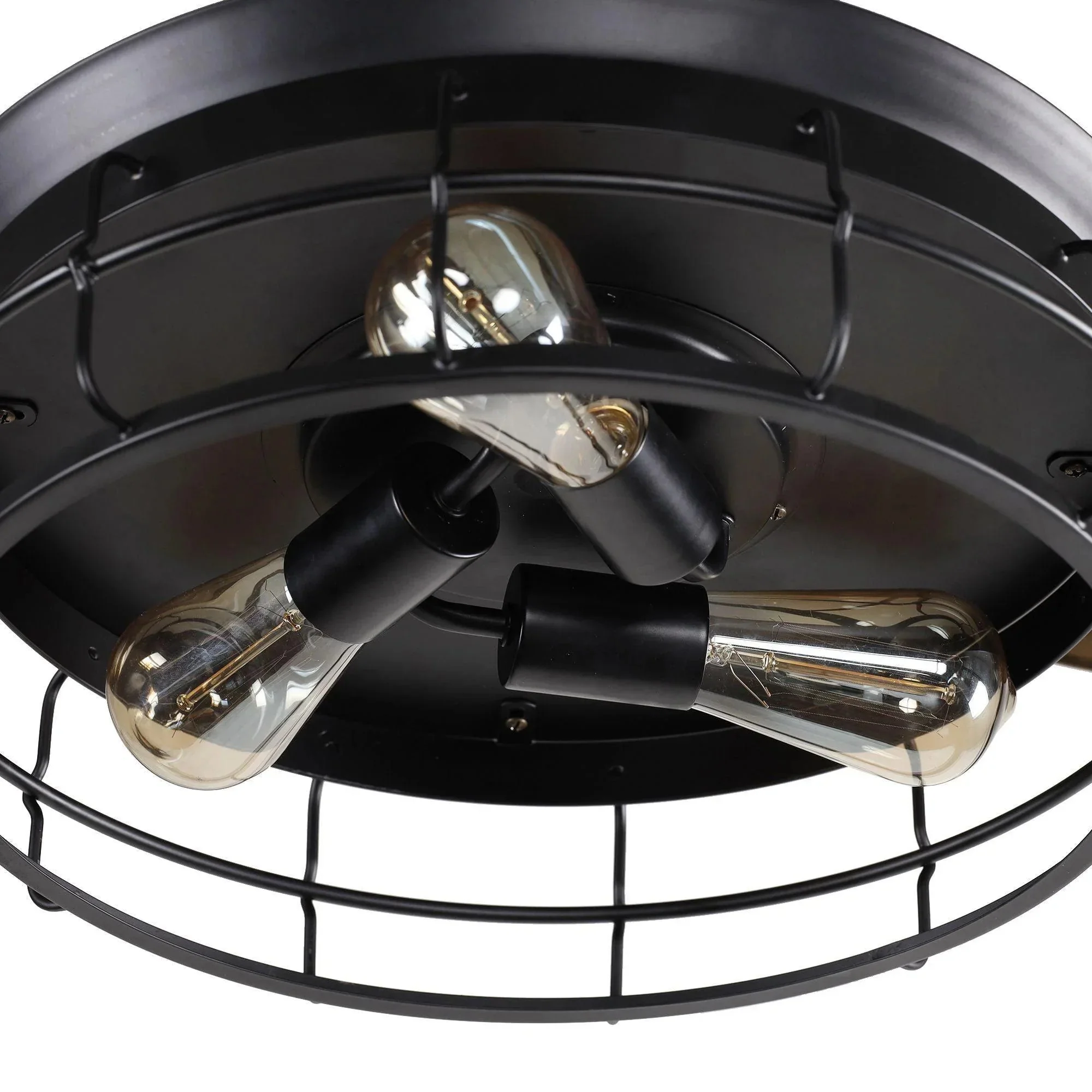 Parrot Uncle 36-Inch Pickett Industrial Downrod Mount Ceiling Fan with Lighting and Remote Control (F3504QQ110V) - Image 9