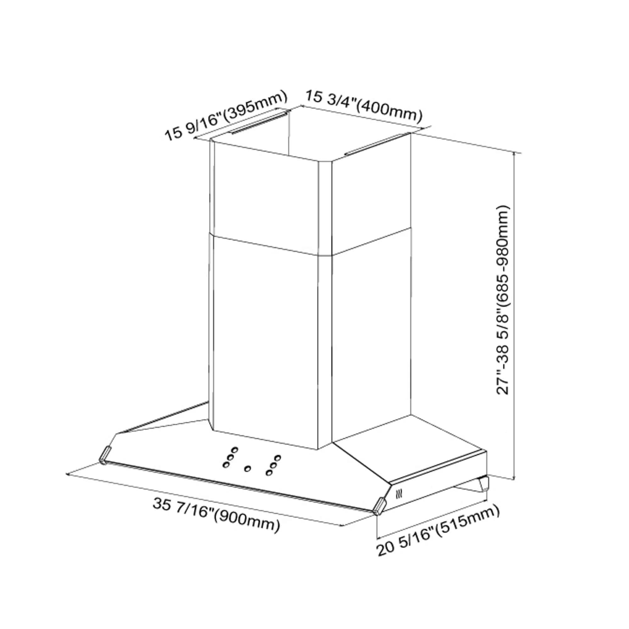 Fotile Perimeter Vent Series 36-Inch 1100 CFM Wall Mount Range Hood with 2 LED light and Touchscreen in Stainless Steel (EMG9030) - Image 10