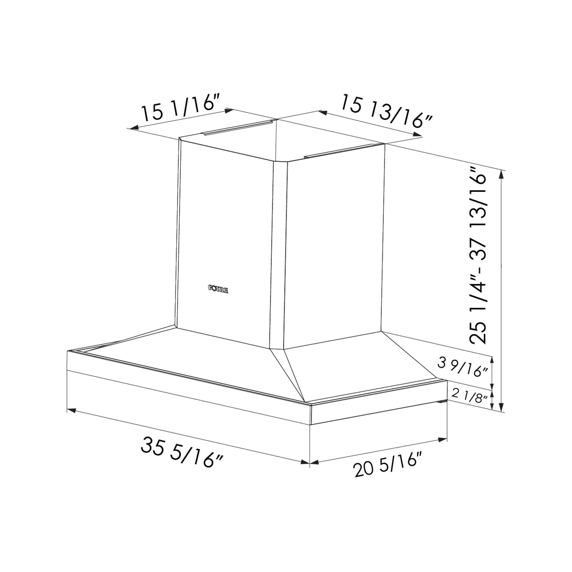 Fotile Perimeter Vent Series 36" 1000 CFM Wall Mount Range Hood with LED light and Touchscreen in Stainless Steel (EMS9026) - Image 7