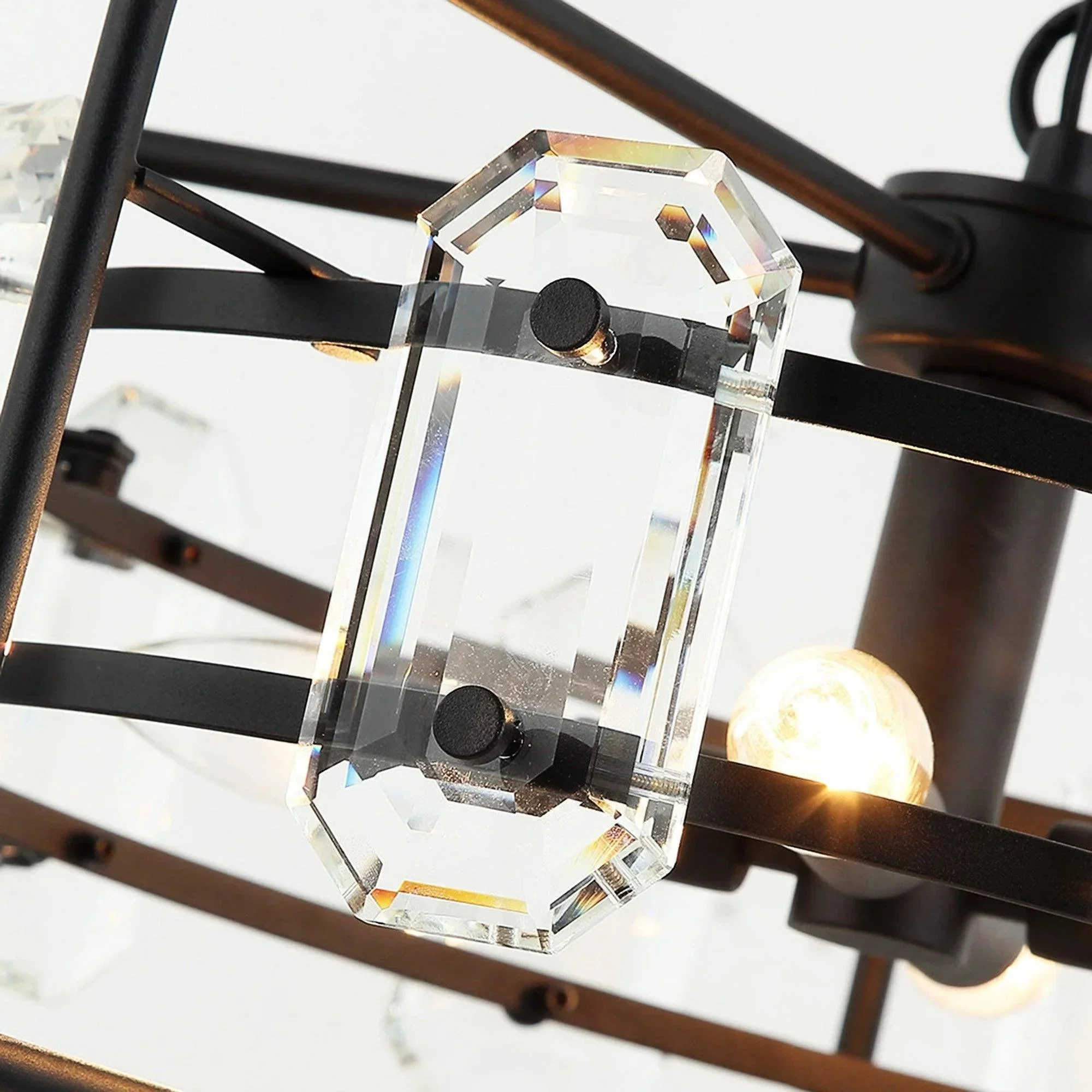 Parrot Uncle 4-Light Golden Modern Crystal Island Pendant Light (HLH-27137-4A-GD) - Image 12
