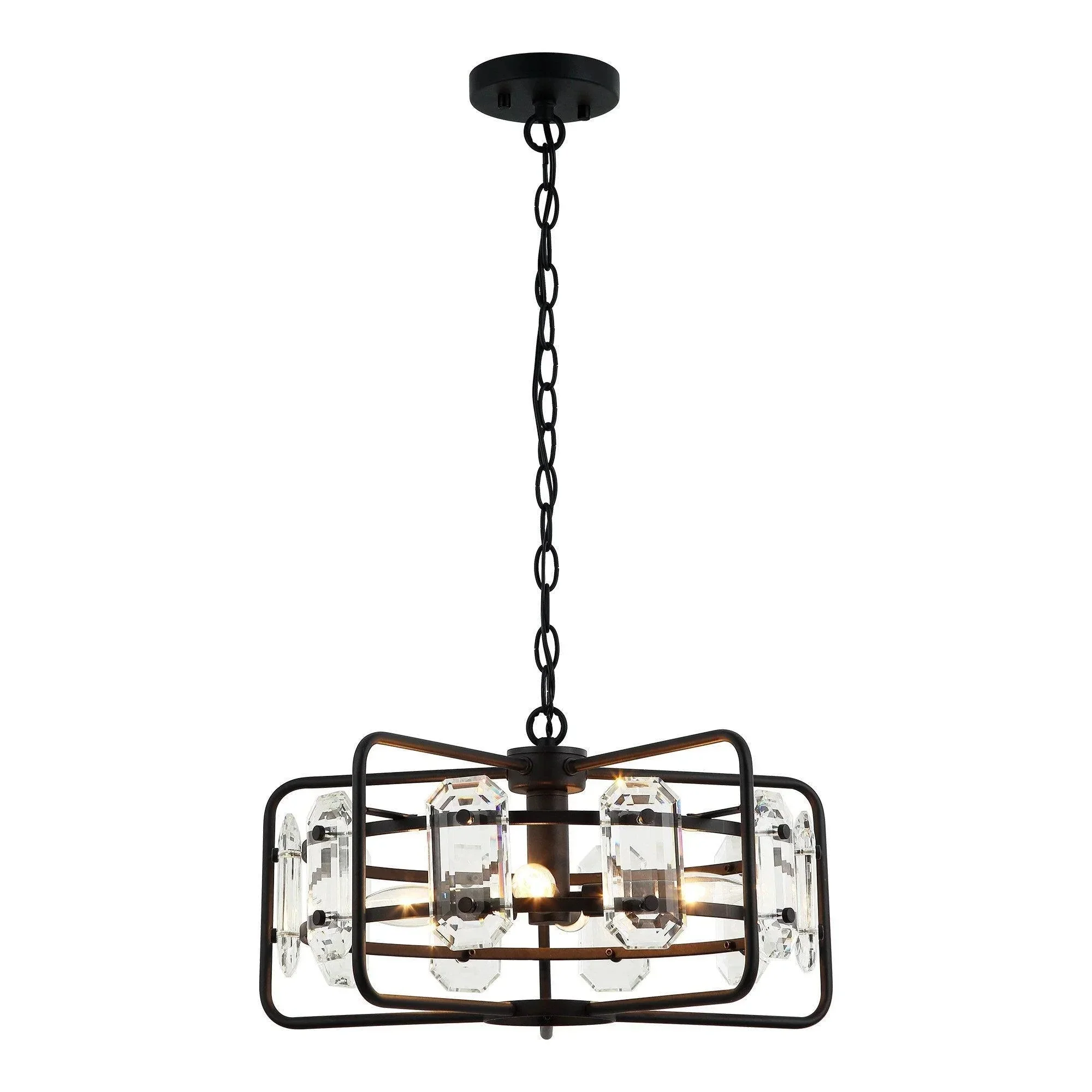 Parrot Uncle 4-Light Golden Modern Crystal Island Pendant Light (HLH-27137-4A-GD) - Image 16