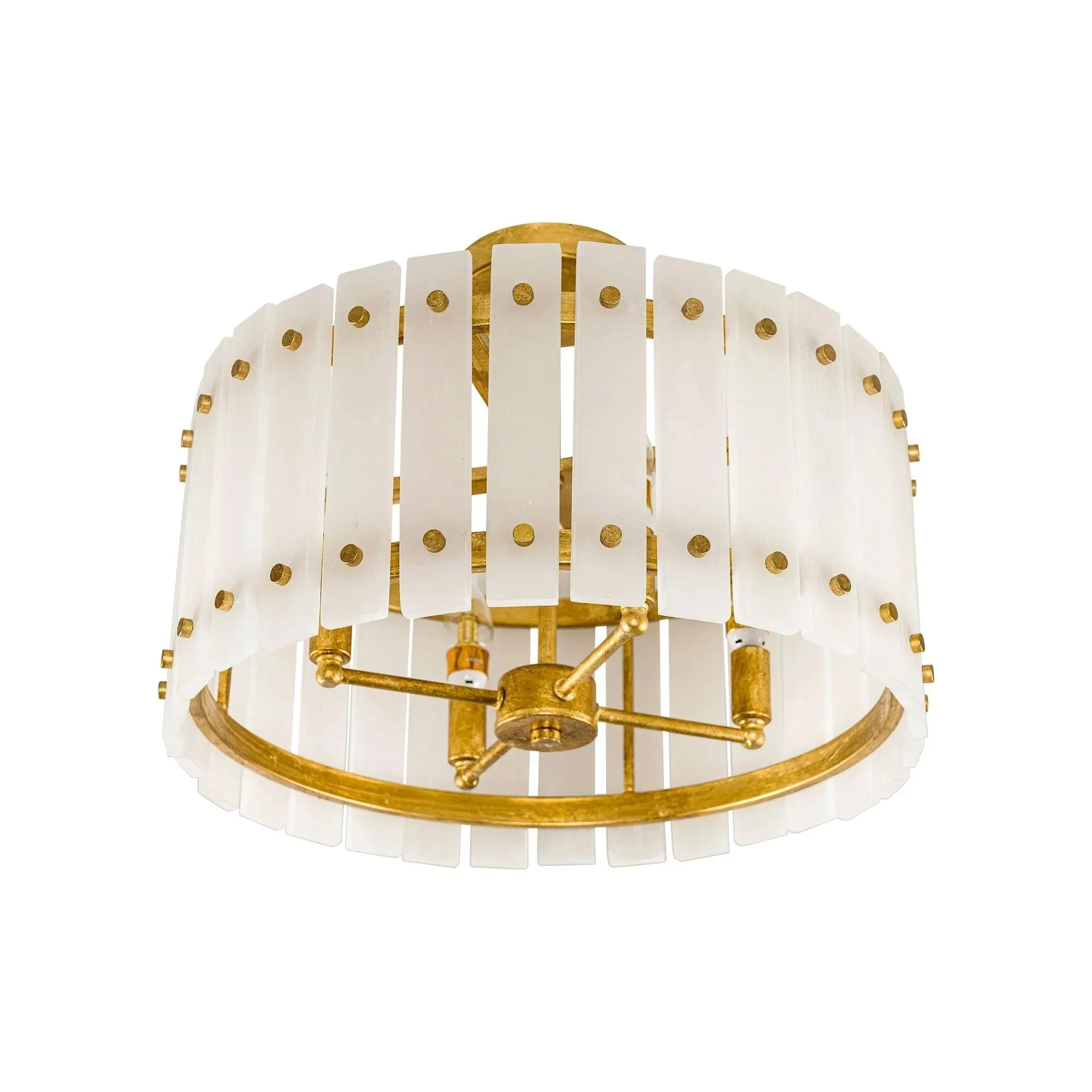 Parrot Uncle 4-Light Modern Drum Marble Semi Flush Mount Ceiling Light (BBD3009) - Image 10