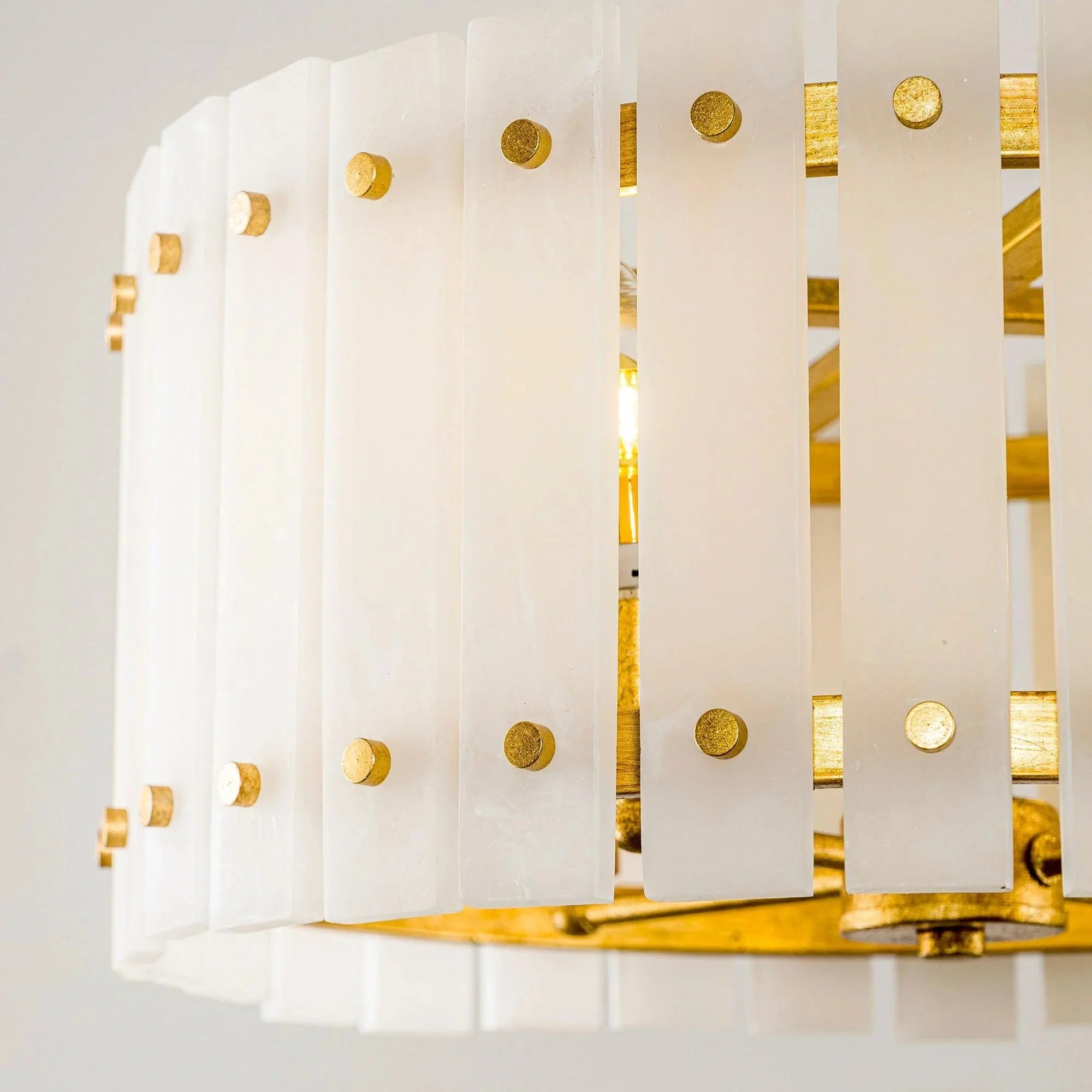 Parrot Uncle 4-Light Modern Drum Marble Semi Flush Mount Ceiling Light (BBD3009) - Image 8