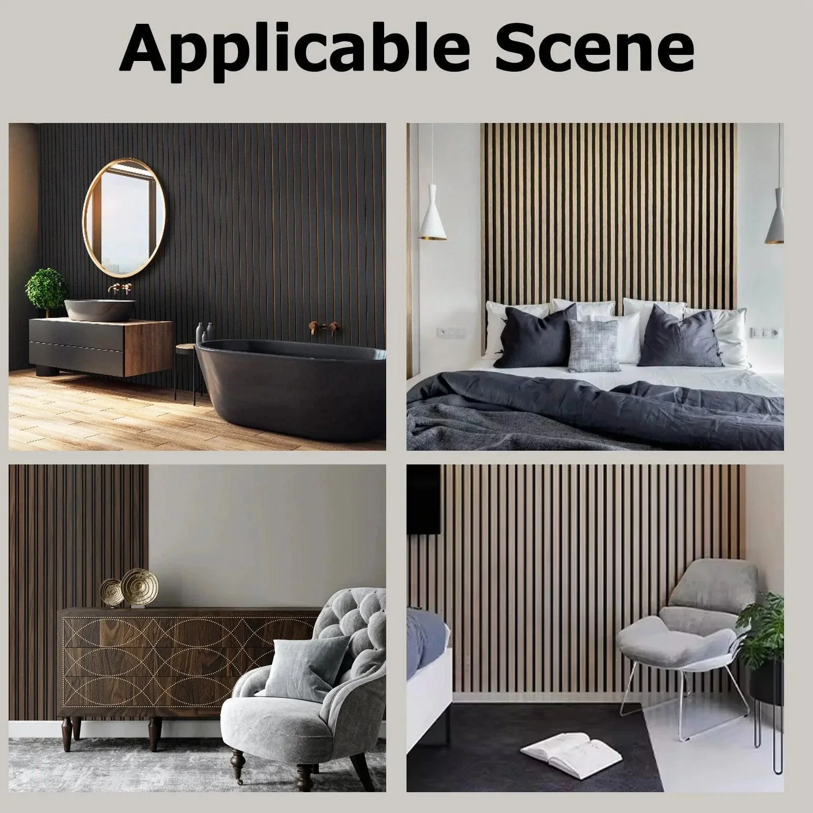 Parrot Uncle 4-Piece Pack Veneer Sound Acoustic Wood Wall Panels - Image 7