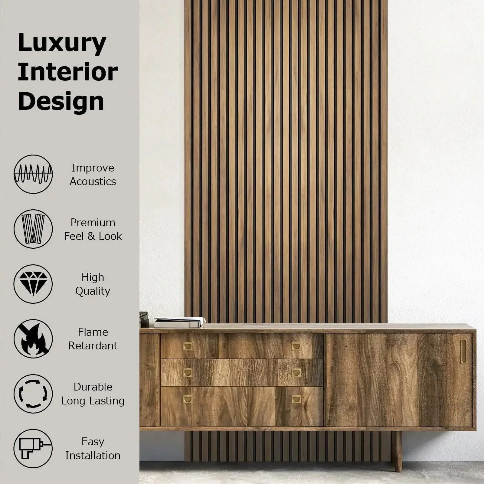 Parrot Uncle 4-Piece Pack Veneer Sound Acoustic Wood Wall Panels - Image 8