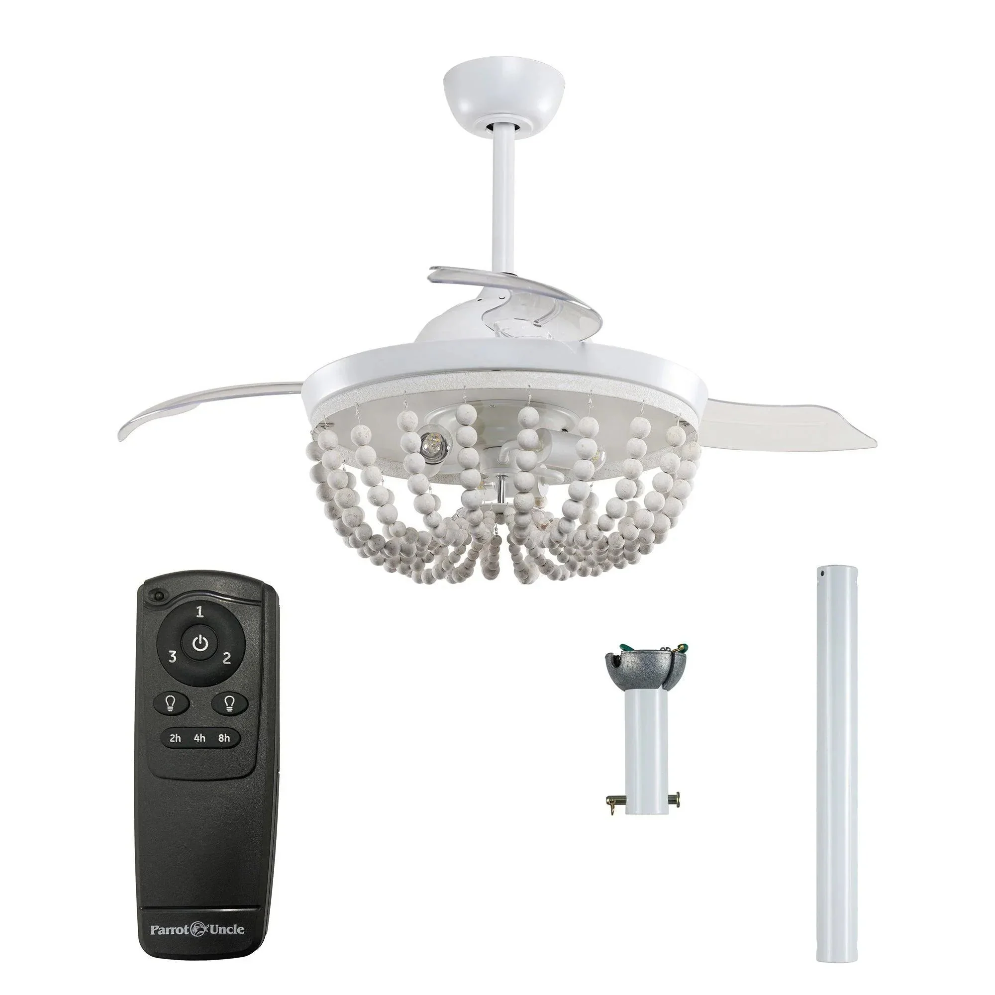 Parrot Uncle 42-Inch Huang Farmhouse Wooden Beads Ceiling Fan with Lighting (F4712Q110V) - Image 7