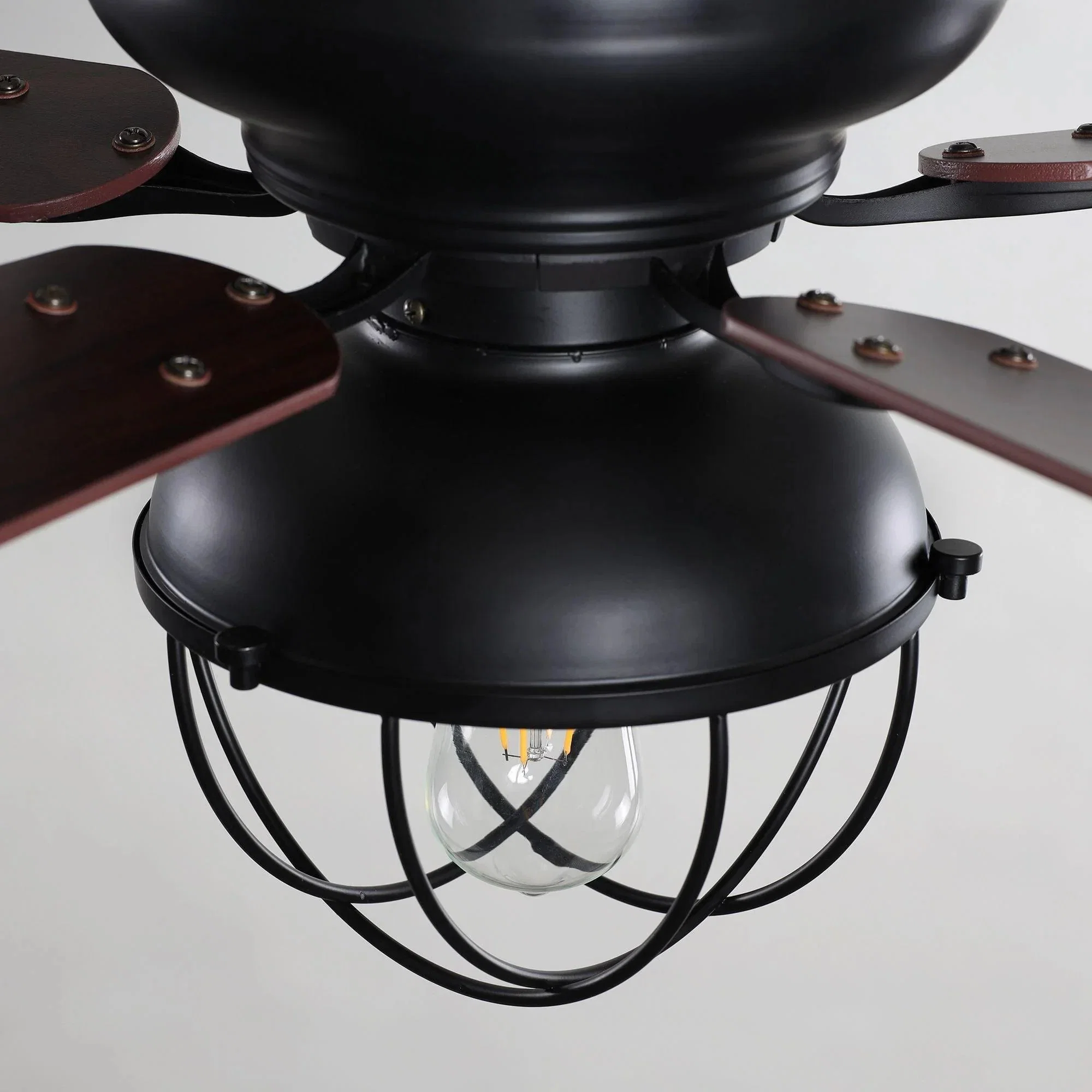 Parrot Uncle 42-Inch Traditional Flush Mount Reversible Ceiling Fan with Lighting and Remote Control (F6232QQ110V) - Image 3
