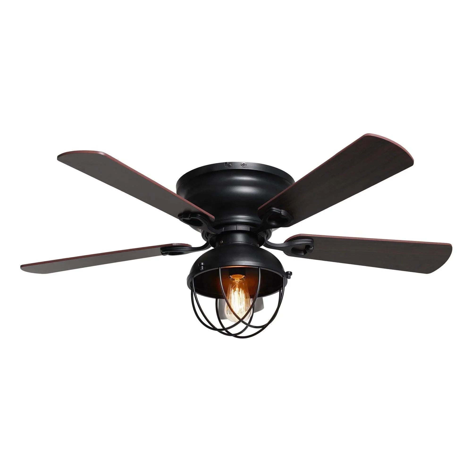 Parrot Uncle 42-Inch Traditional Flush Mount Reversible Ceiling Fan with Lighting and Remote Control (F6232QQ110V) - Image 9