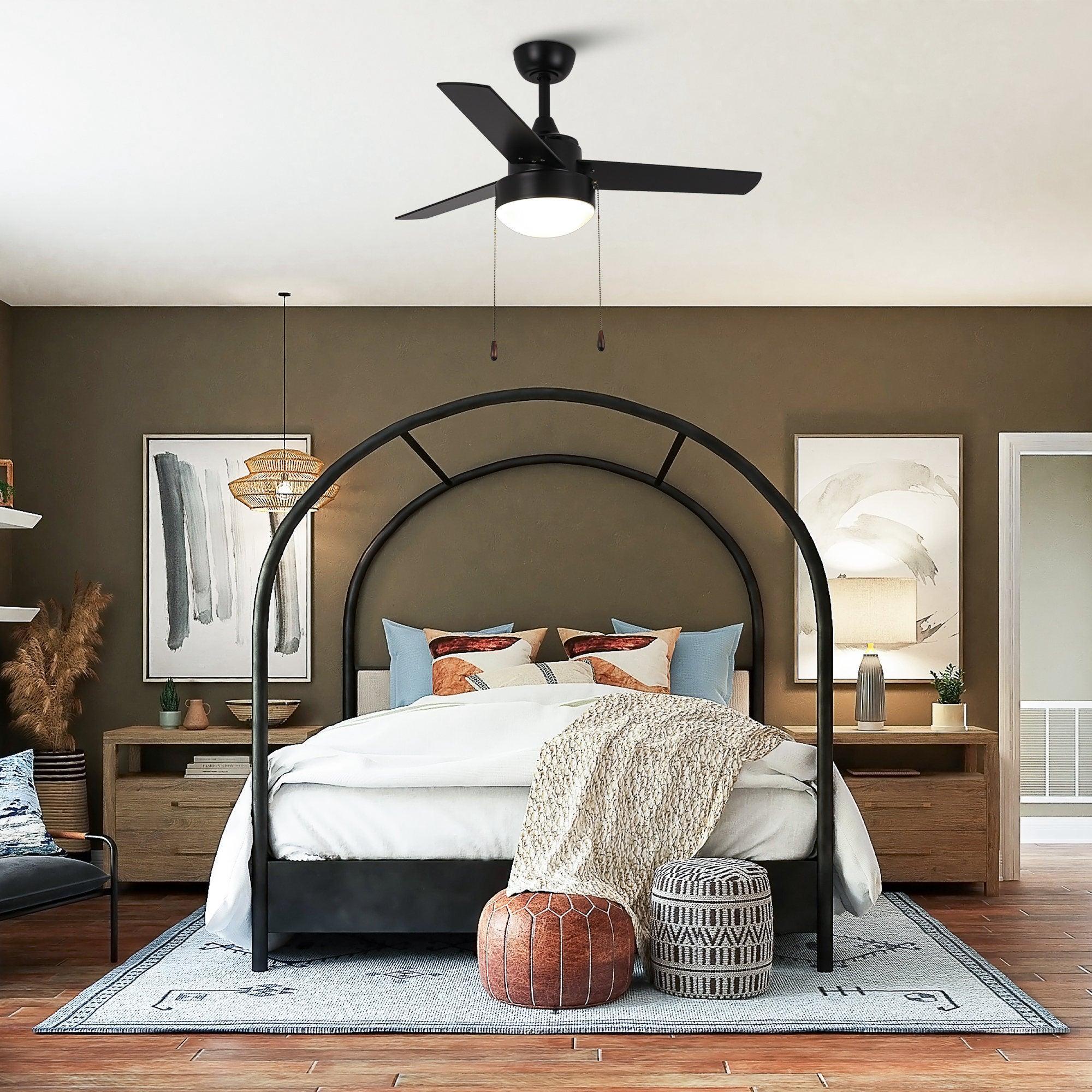 Parrot Uncle 42-Inch Vaczon 3 Blades Traditional Ceiling Fan with Pull Chain (VZA01B101A) - Image 2