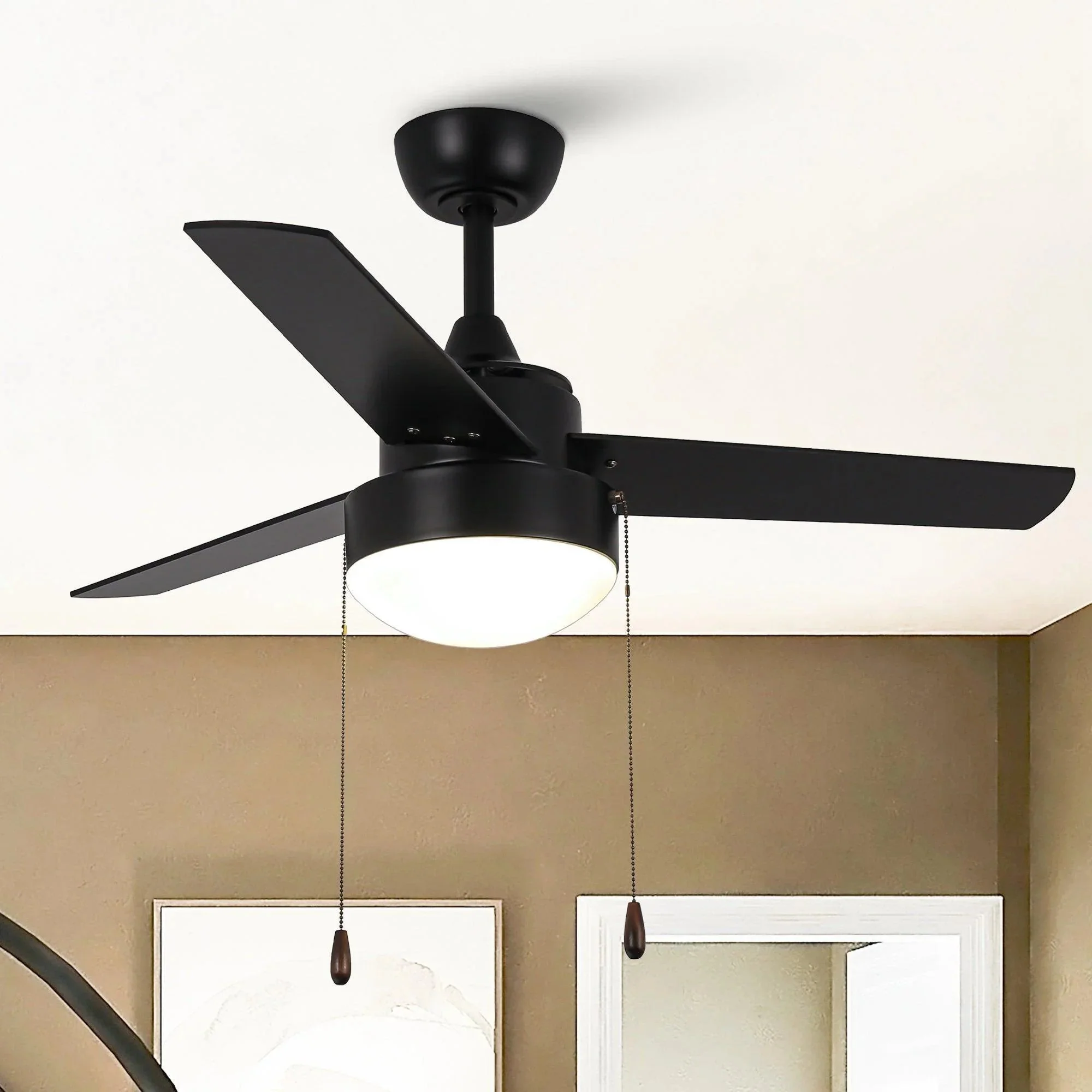 Parrot Uncle 42-Inch Vaczon 3 Blades Traditional Ceiling Fan with Pull Chain (VZA01B101A) - Image 4