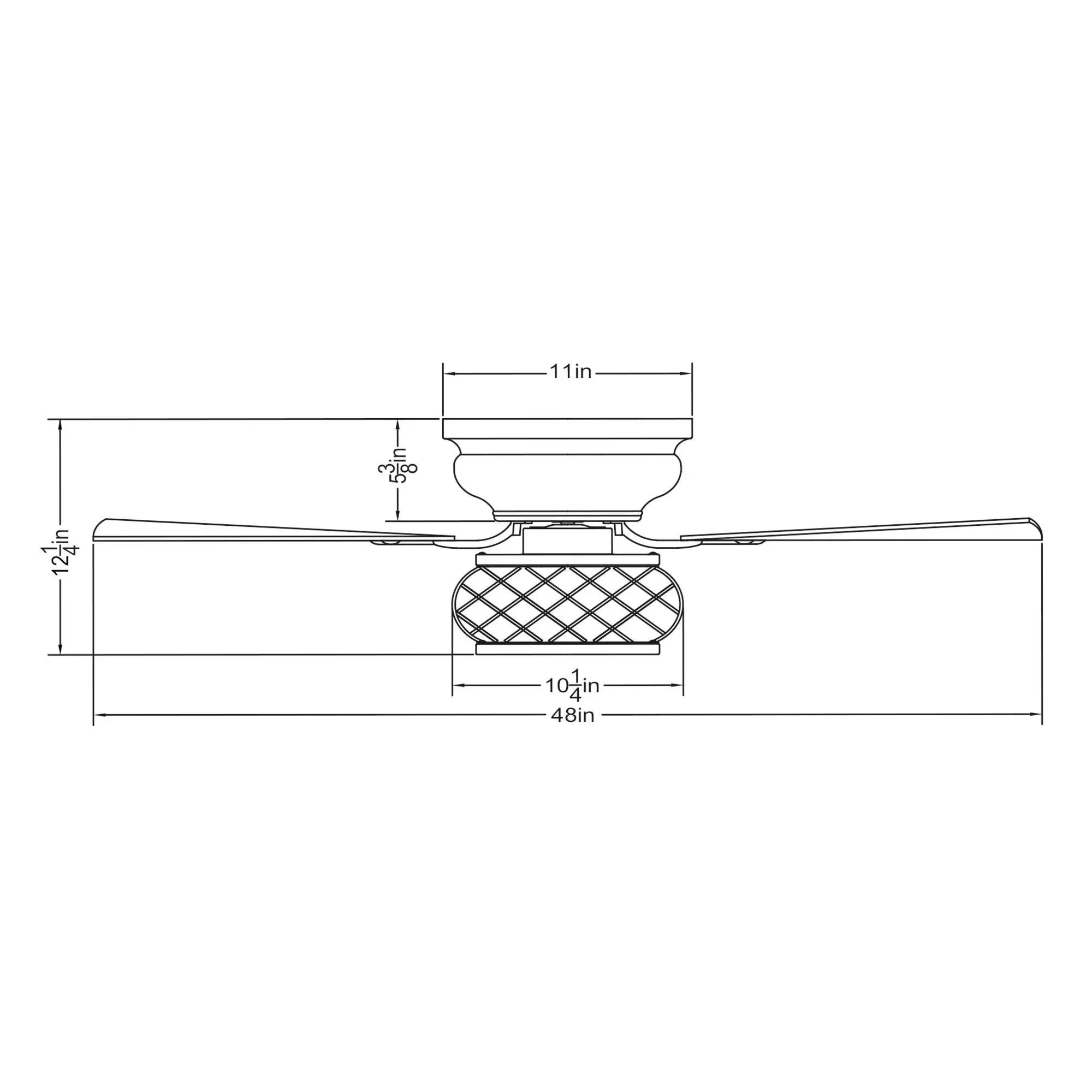 Parrot Uncle 48-Inch Antwerp Farmhouse Flush Mount Reversible Ceiling Fan with Lighting and Remote Control (F6240Q110V) - Image 24