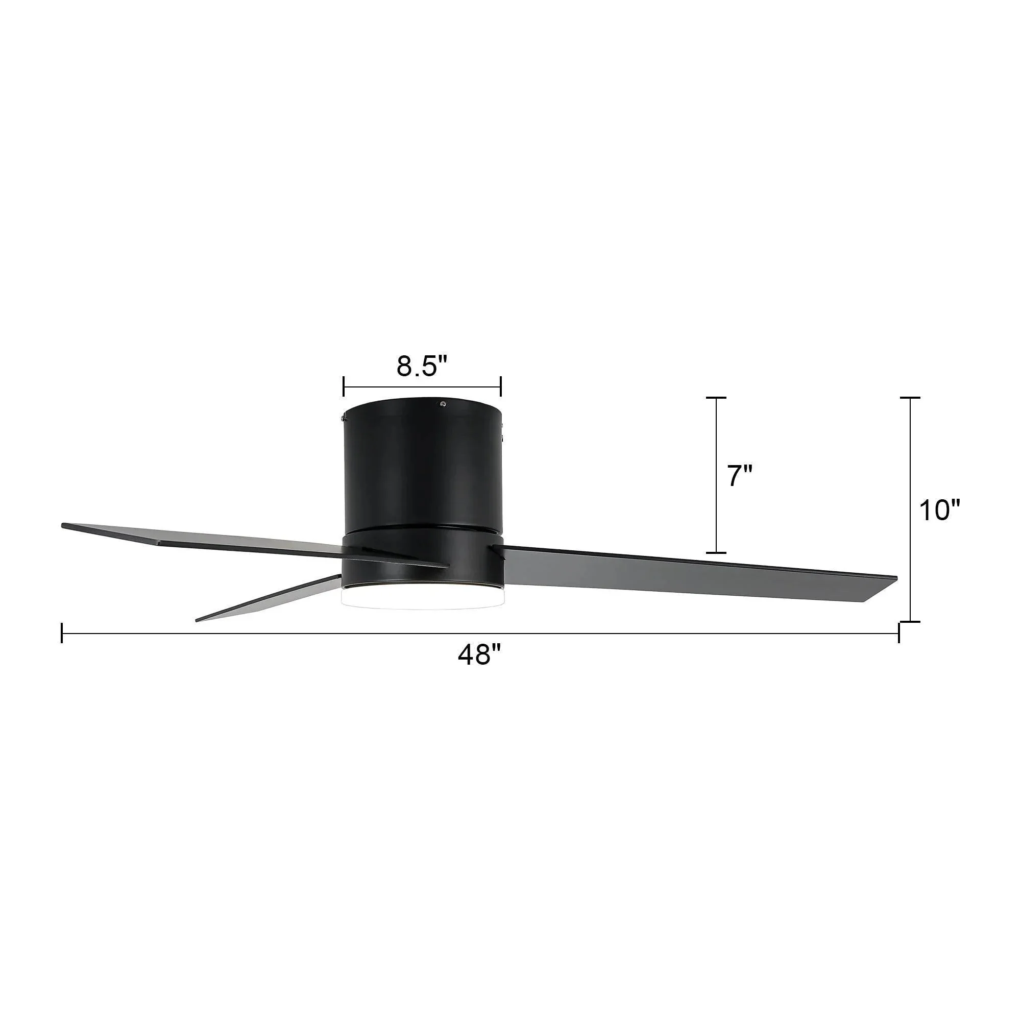 Parrot Uncle 48-Inch Flush Mount Ceiling Fan 3 Blades with LED Lighting and Remote Control - Image 13